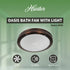 Hunter Oasis Bathroom Ventilation Fan with Light