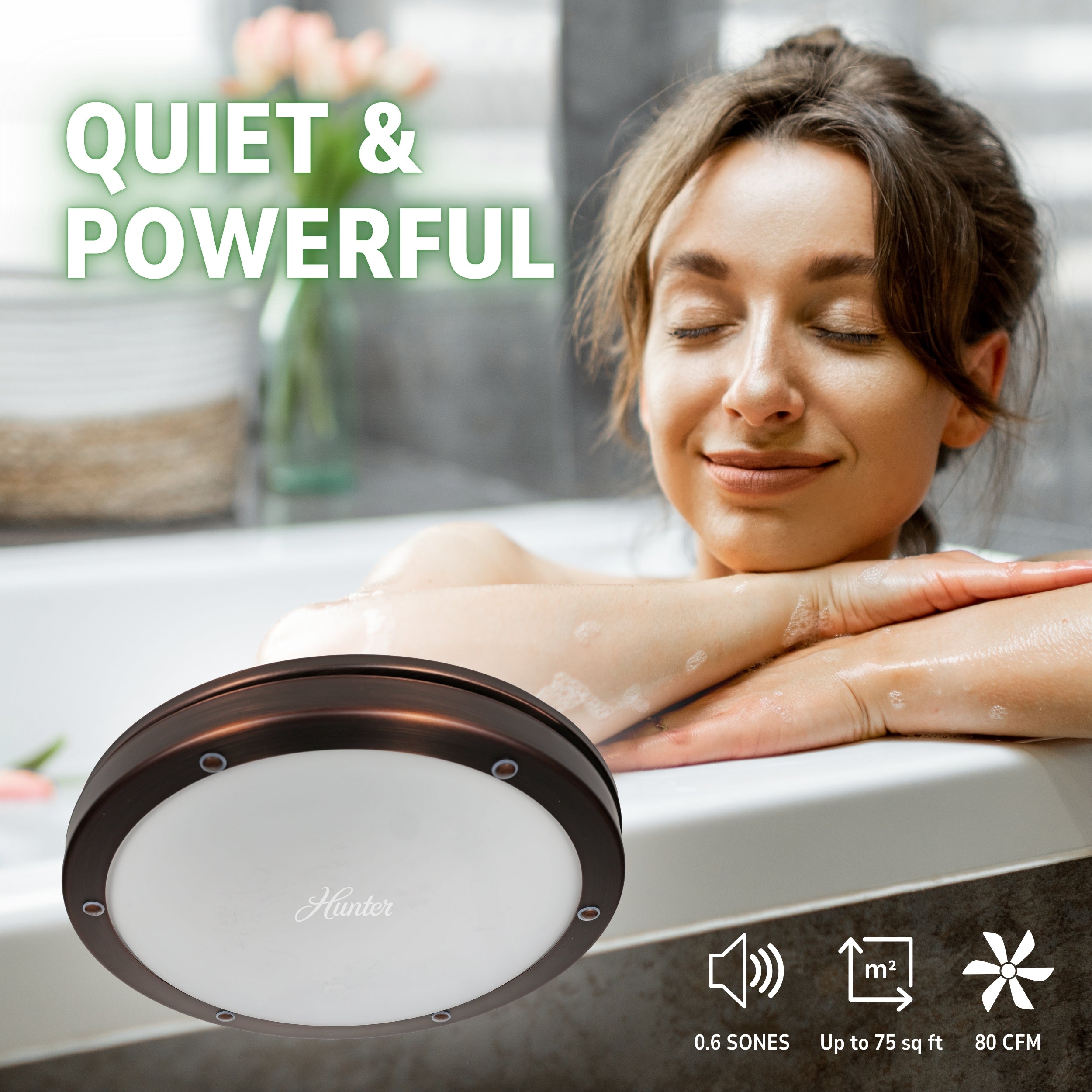 Hunter Oasis Bathroom Ventilation Fan with Light