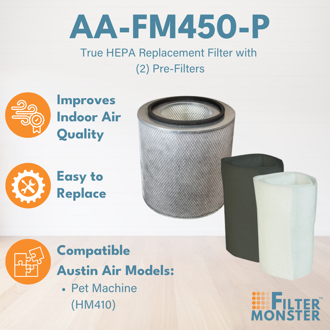 Filter-Monster True HEPA Replacement for Austin Air Healthmate Plus Filter