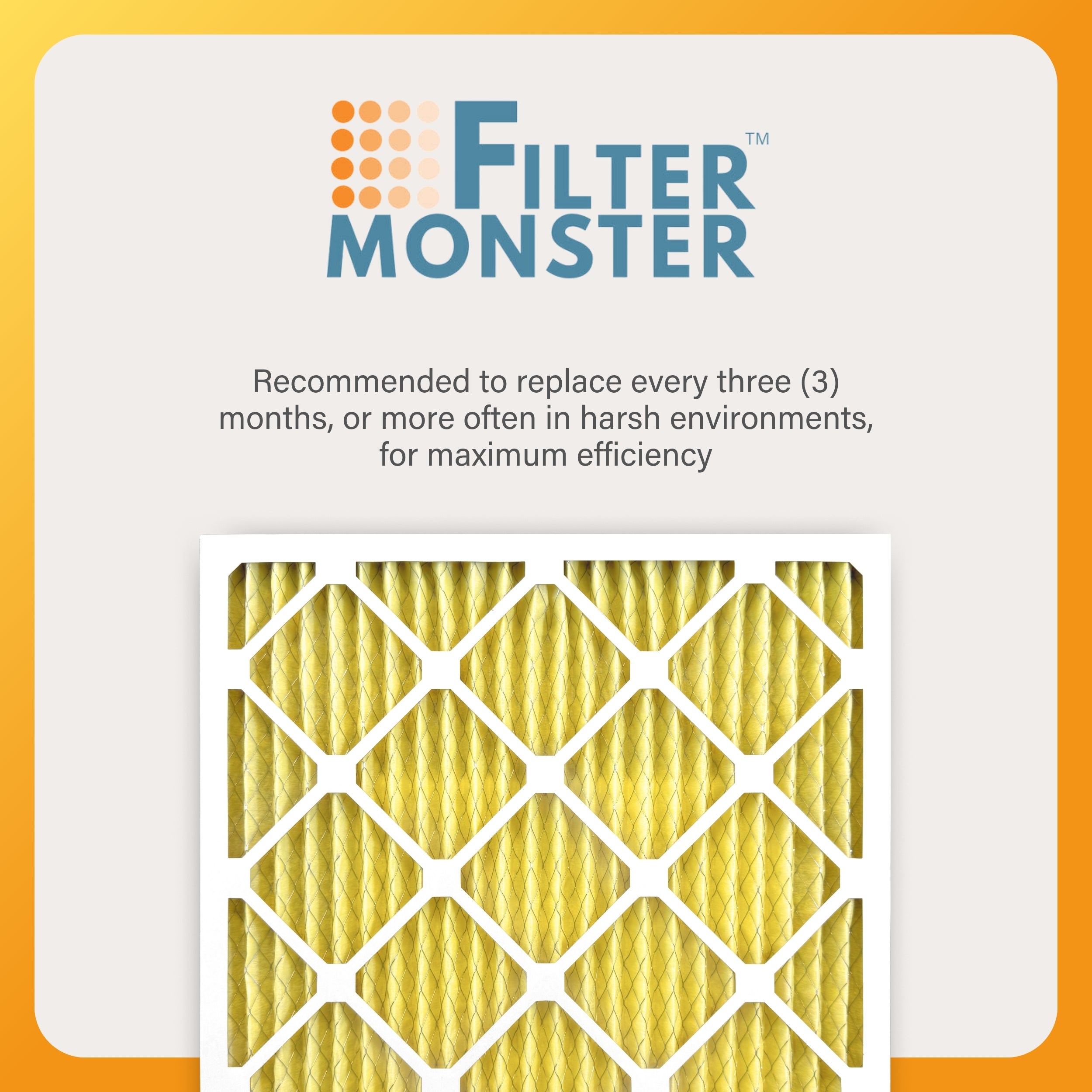 Filter-Monster 1" Pleated HVAC Air Conditioner Furnace Replacement Air Filter MERV 11 / MERV 13 Options, 4 Pack