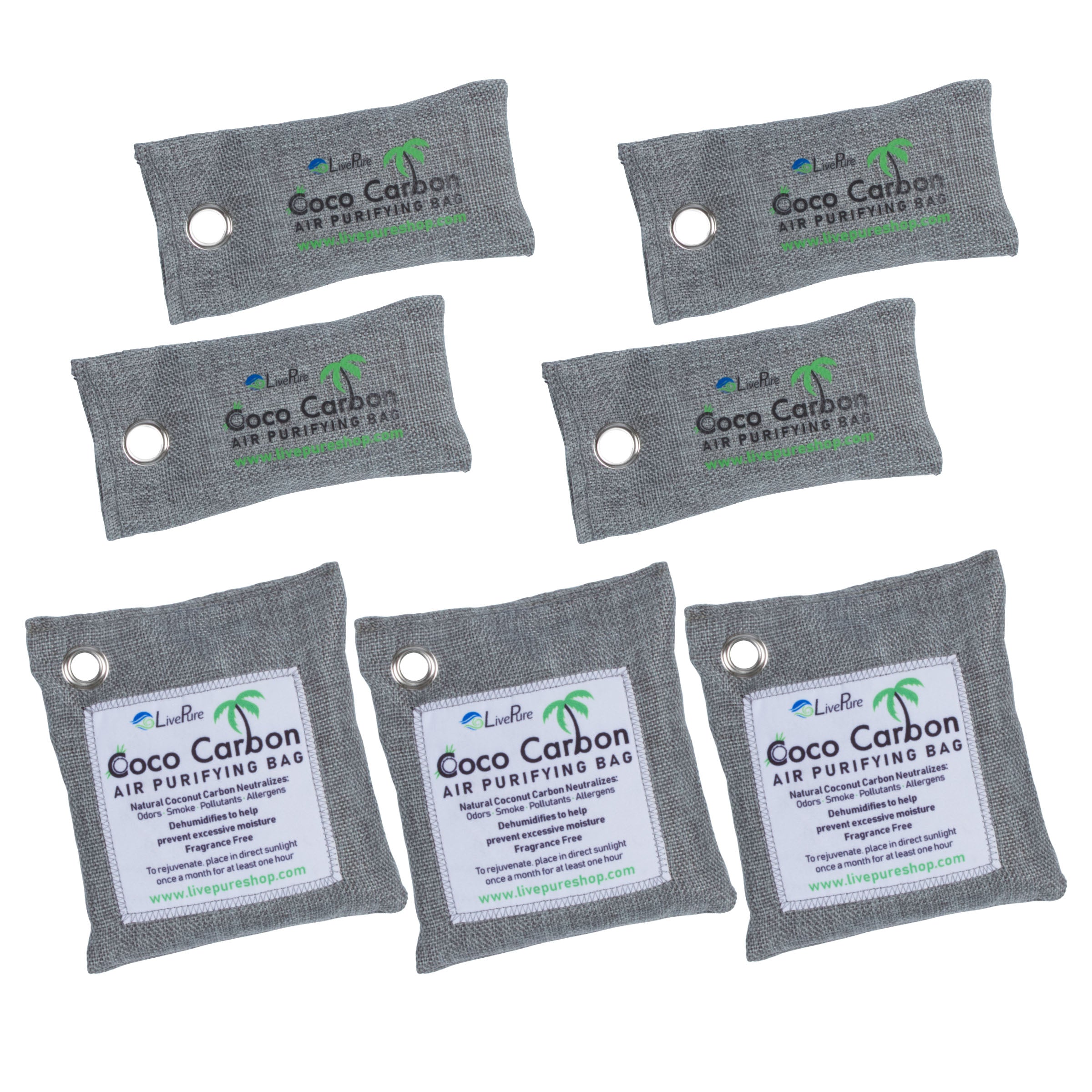 LivePure CocoCarbon Air Purifying Bags LPCB