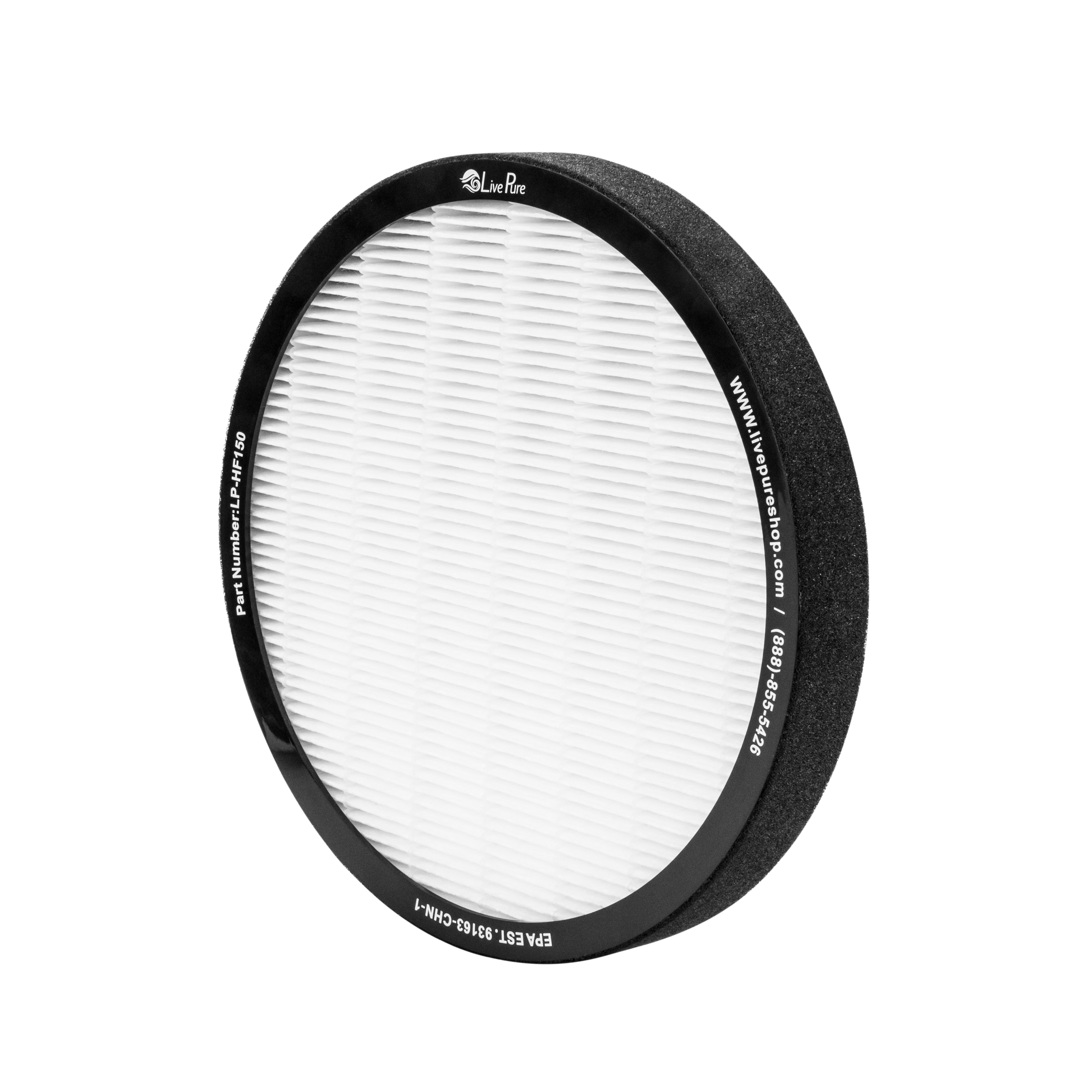 LivePure True HEPA Replacement Capri Filter for LP150THP Capri Air Purifier LP-HF150