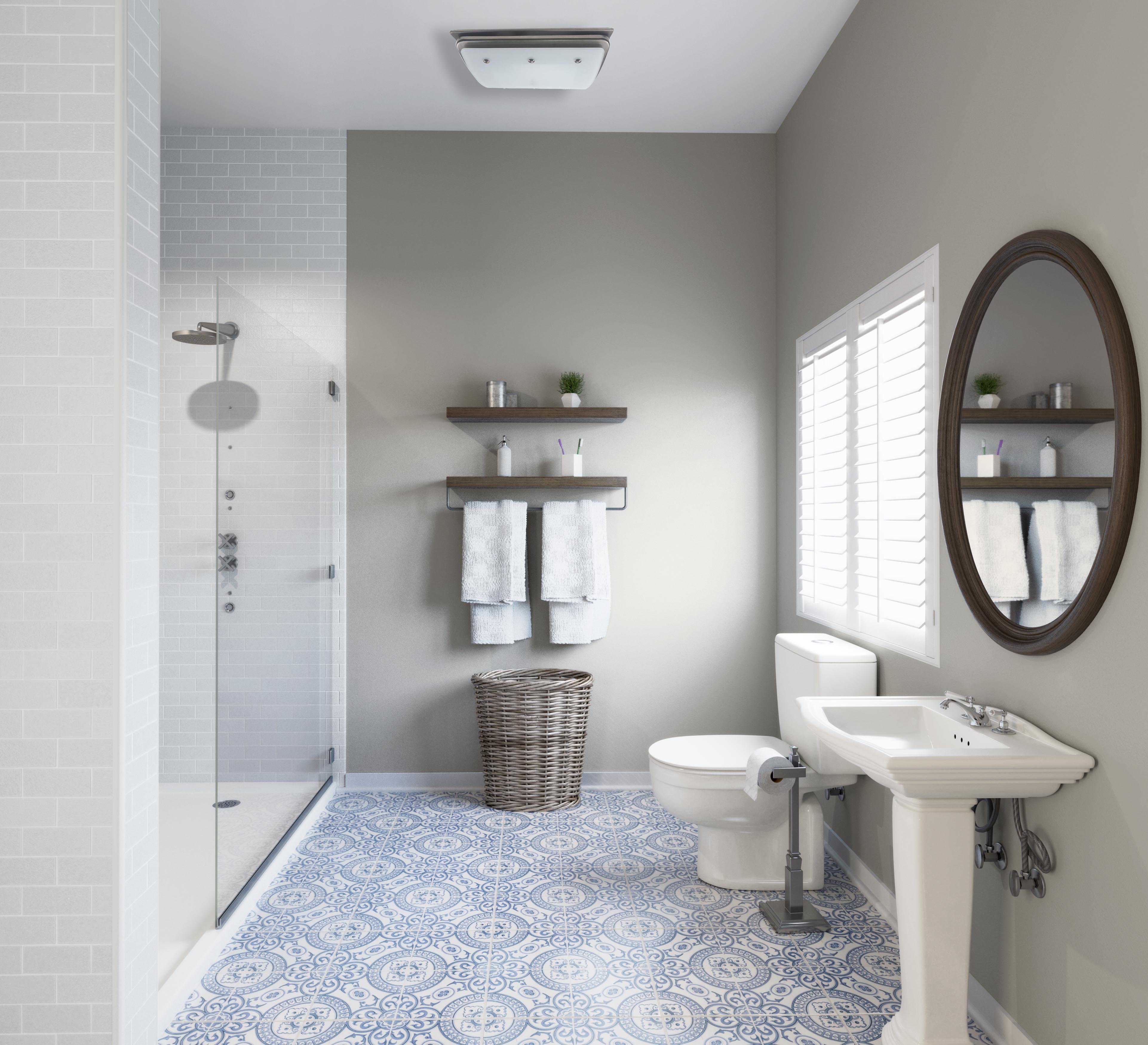 Hunter Ellipse Bathroom Ventilation Fan with Light