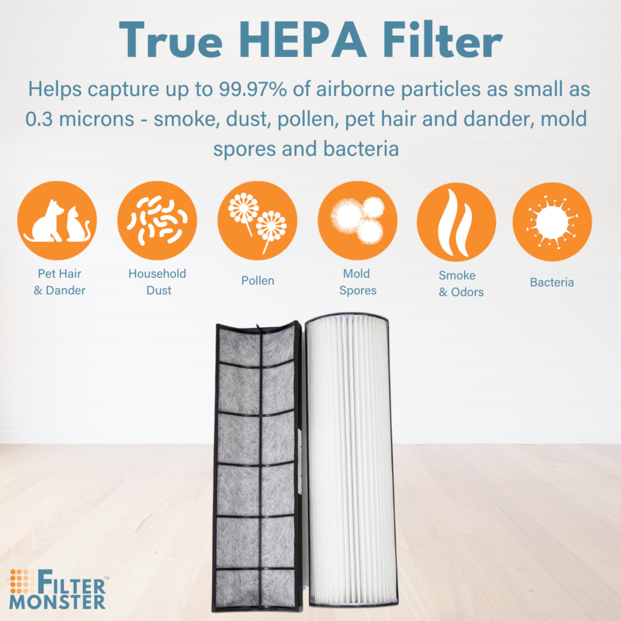 Filter-Monster True HEPA Replacement for Therapure TPP-440FL Filter