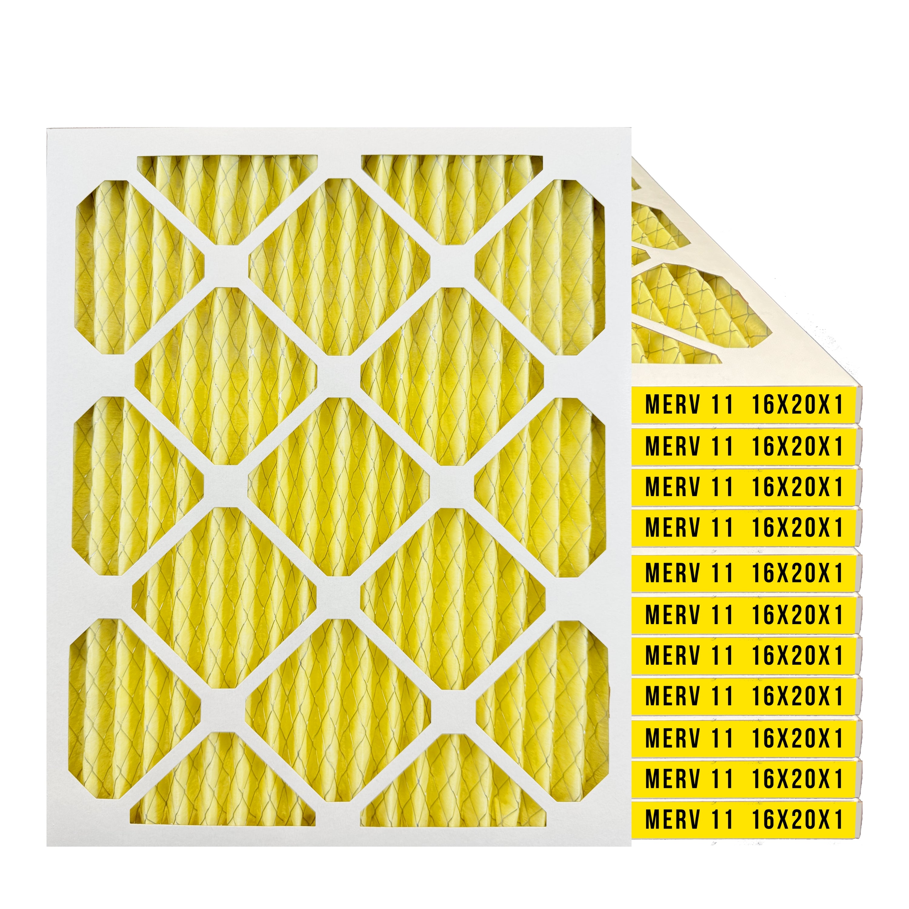 Filter-Monster 1" Pleated HVAC Air Conditioner Furnace Replacement Air Filter MERV 11 / MERV 13 Options, 4 Pack