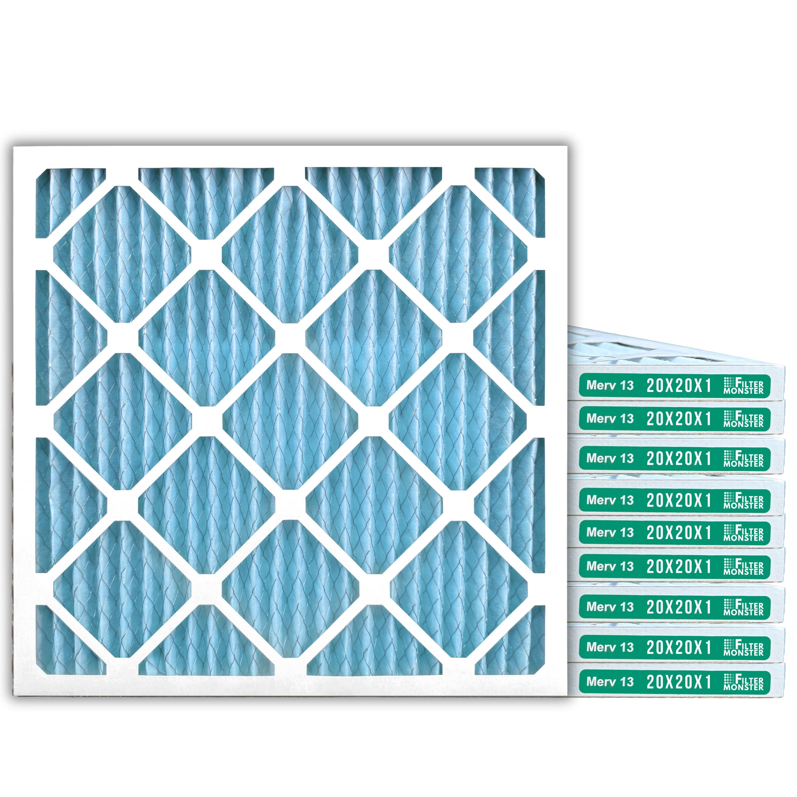 Filter-Monster 1" Pleated HVAC Air Conditioner Furnace Replacement Air Filter MERV 11 / MERV 13 Options, 4 Pack