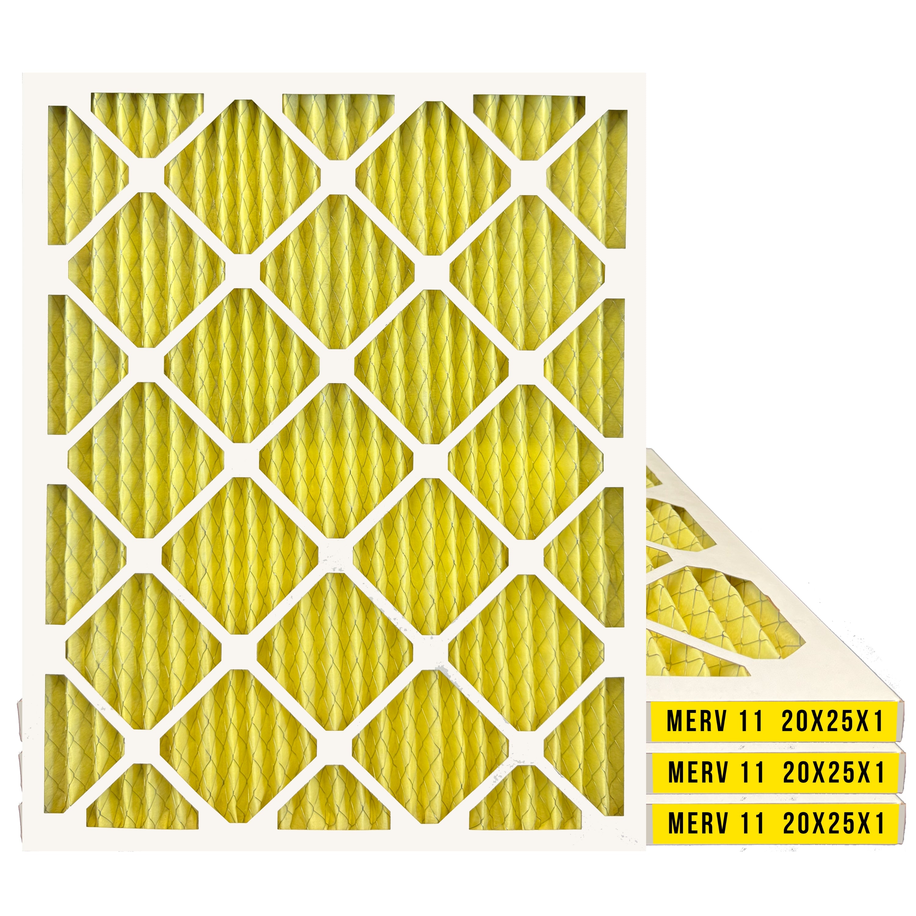 Filter-Monster 1" Pleated HVAC Air Conditioner Furnace Replacement Air Filter MERV 11 / MERV 13 Options, 4 Pack