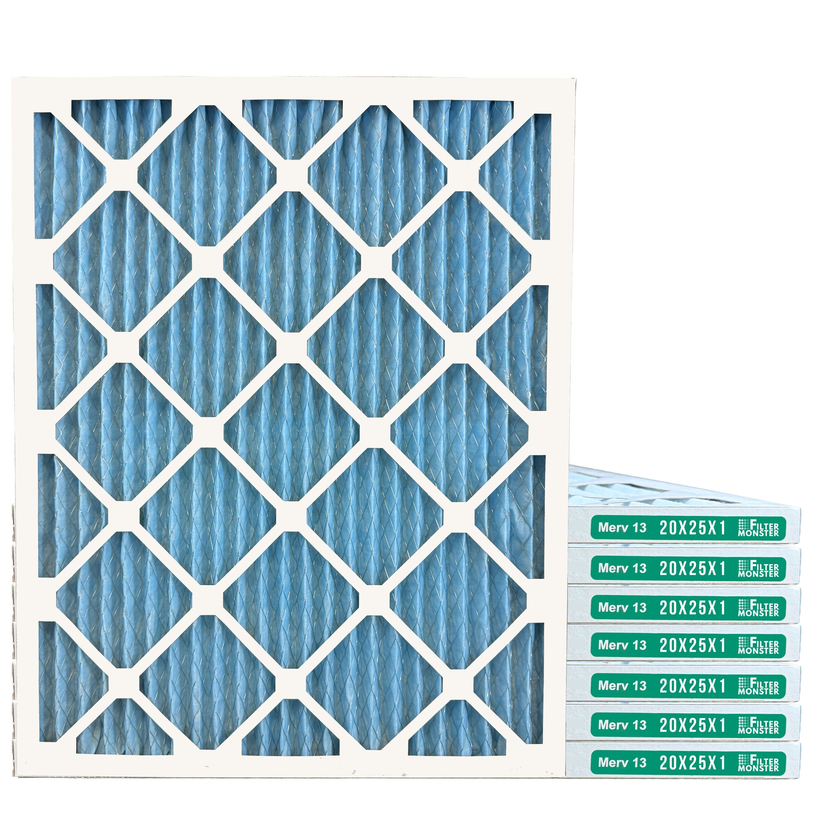 Filter-Monster 1" Pleated HVAC Air Conditioner Furnace Replacement Air Filter MERV 11 / MERV 13 Options, 4 Pack