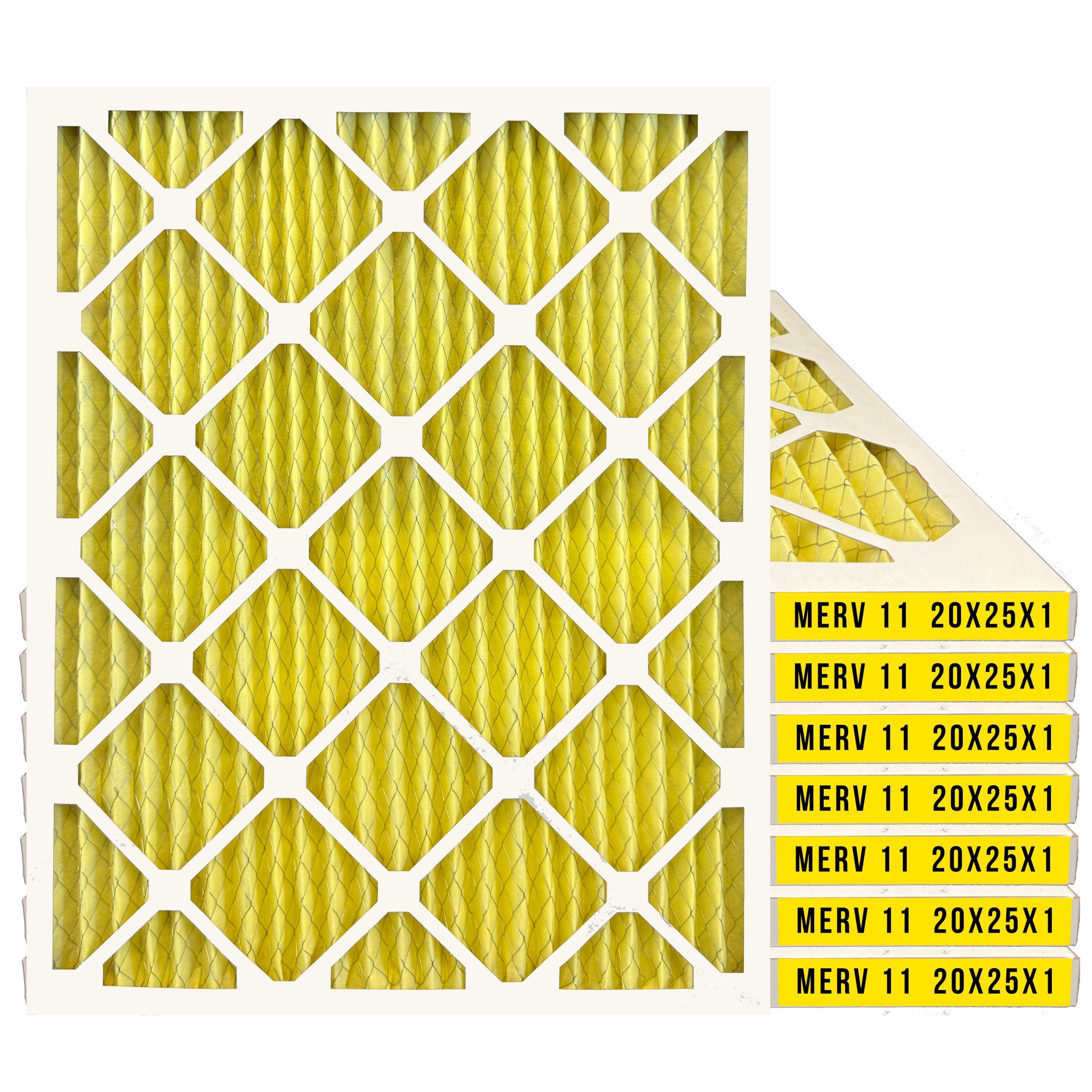 Filter-Monster 1" Pleated HVAC Air Conditioner Furnace Replacement Air Filter MERV 11 / MERV 13 Options, 4 Pack