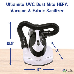 LivePure Ultramite UVC Dust Mite HEPA Vacuum & Fabric Sanitizer, LP5000DMVC