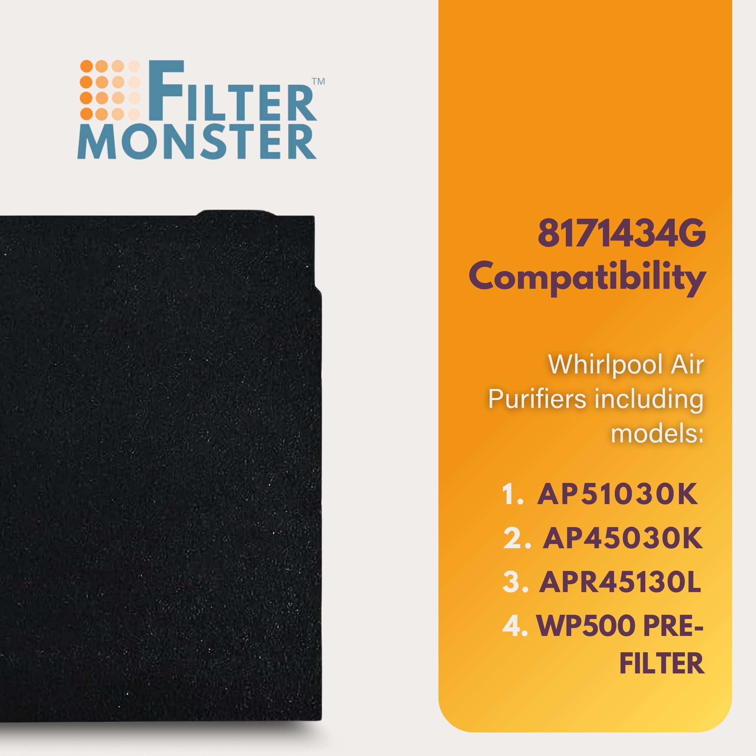 Filter-Monster Carbon Replacement for Kenmore 83378 Pre-Filter, 4 Pack