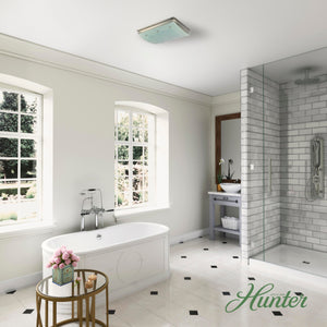 Hunter Ellipse 100 CFM Ceiling Exhaust Bath Fan with Light and Night Light