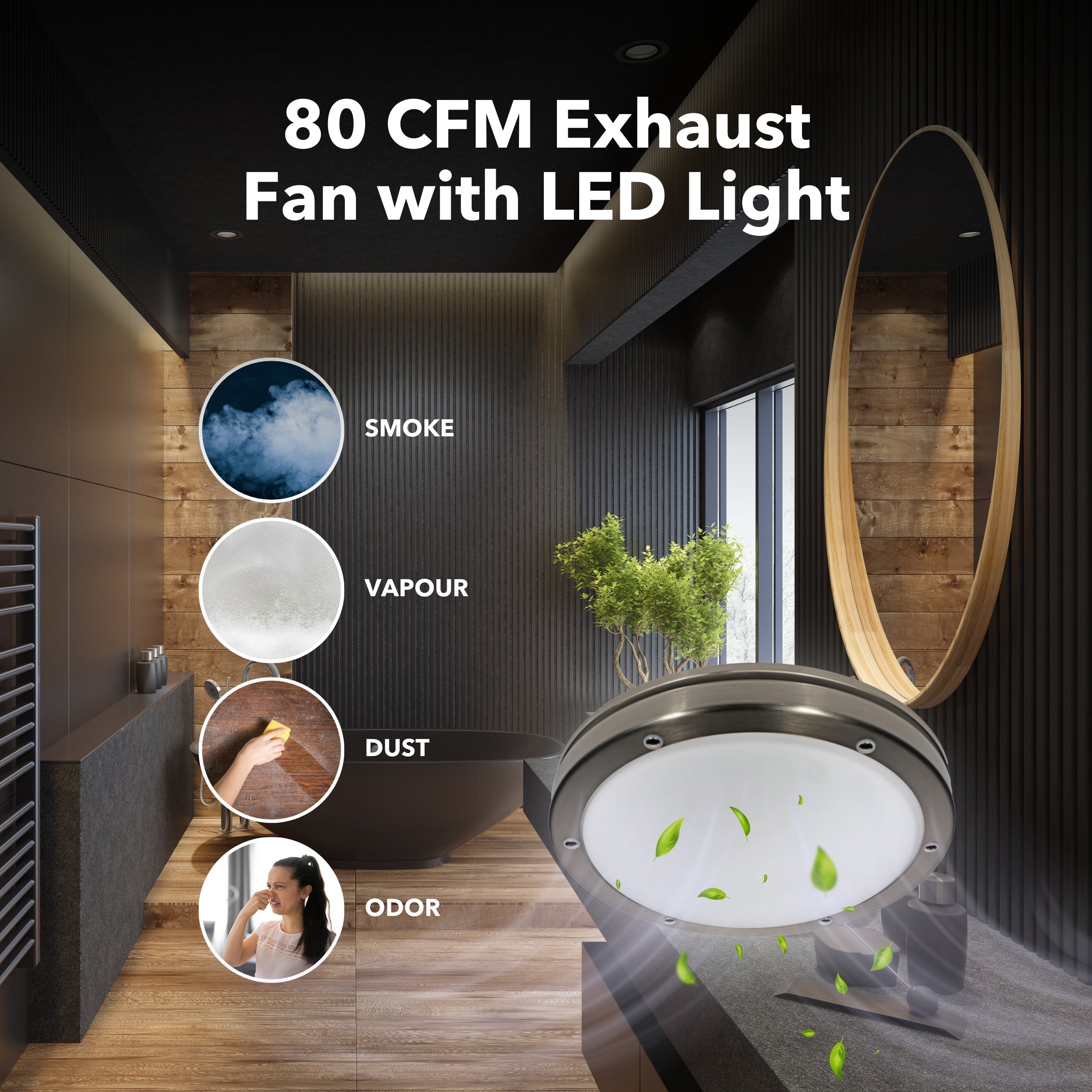 Hunter Oasis Bathroom Ventilation Fan with Light