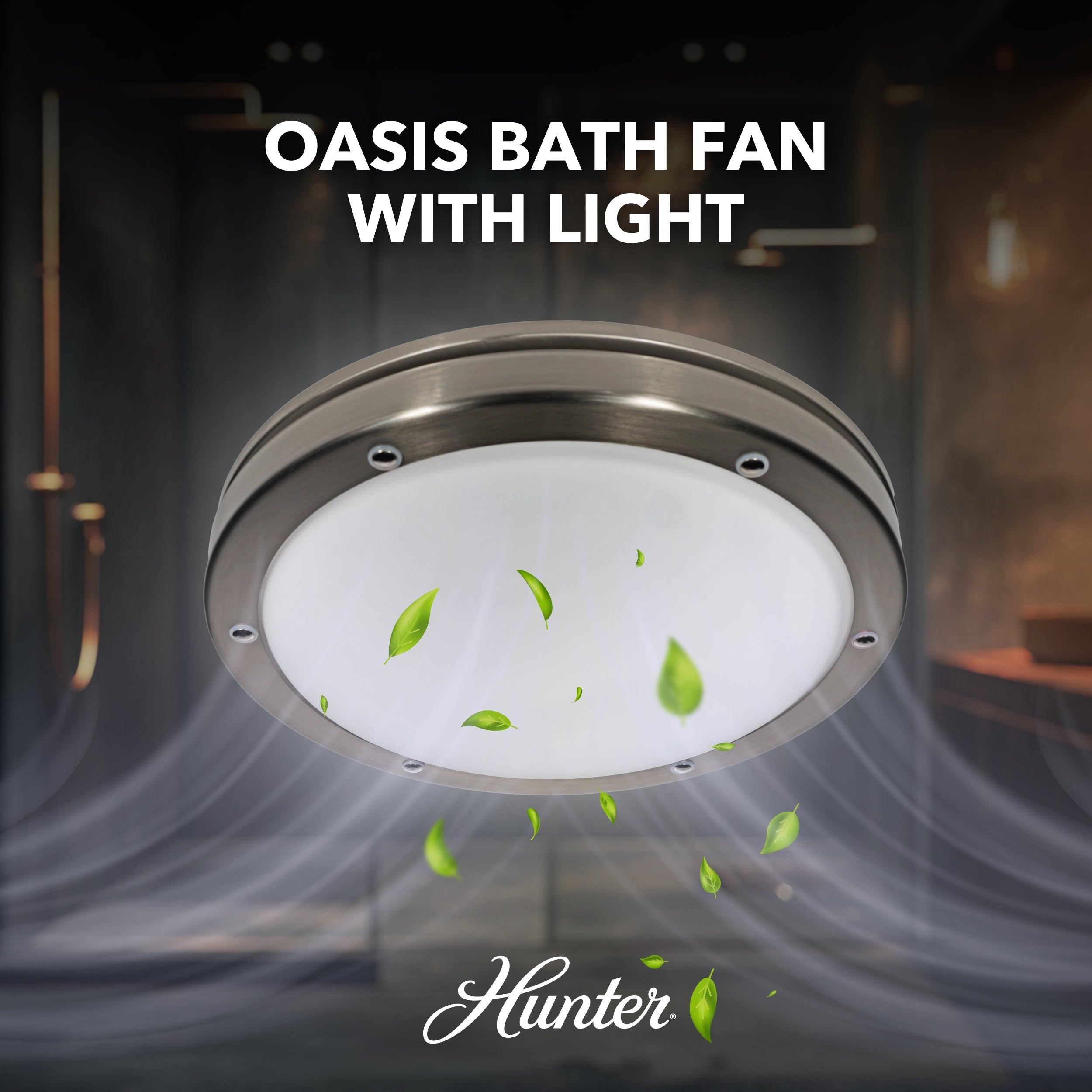 Hunter Oasis Bathroom Ventilation Fan with Light