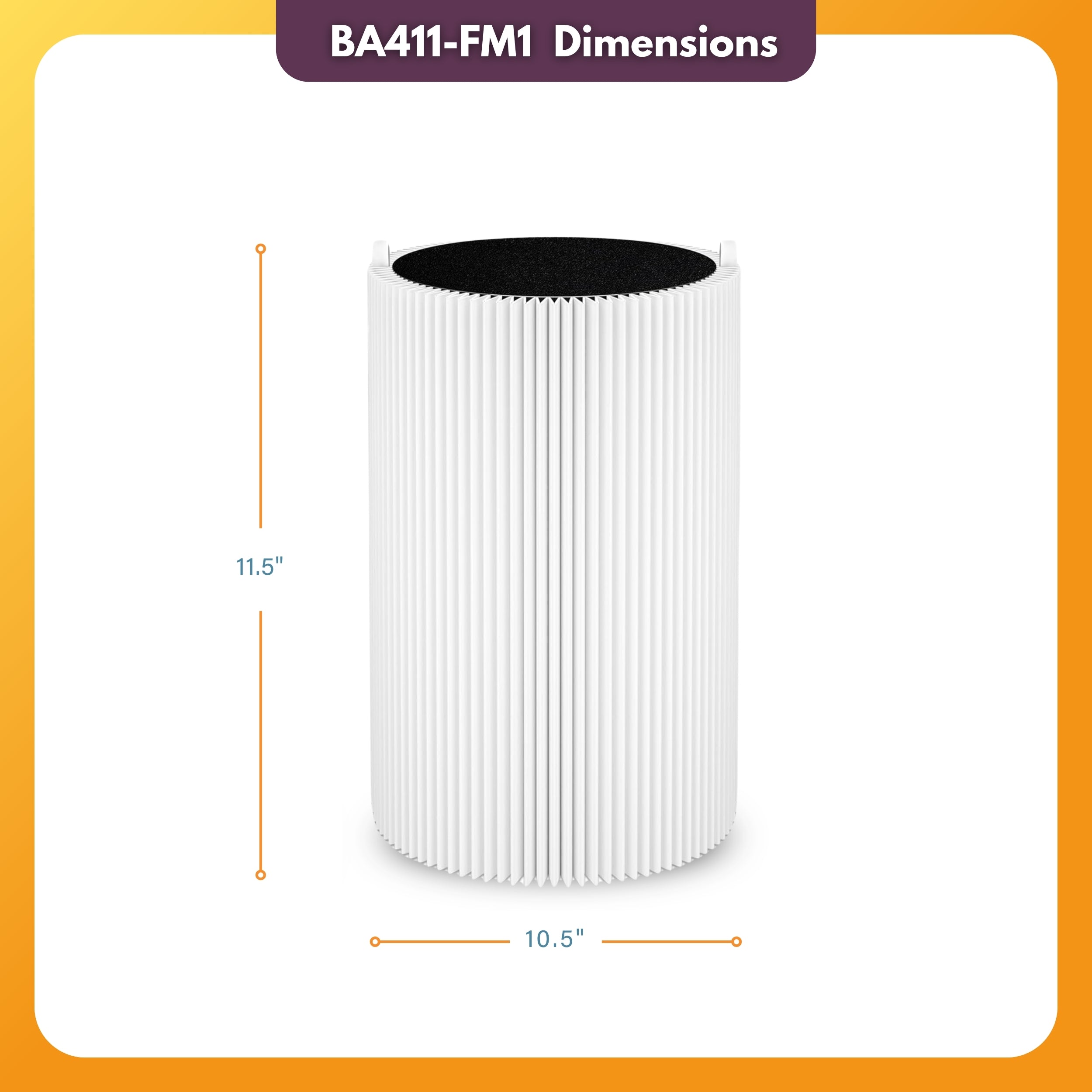 Filter-Monster Replacement for Blueair Blue Pure 411 Particle and Carbon Filter