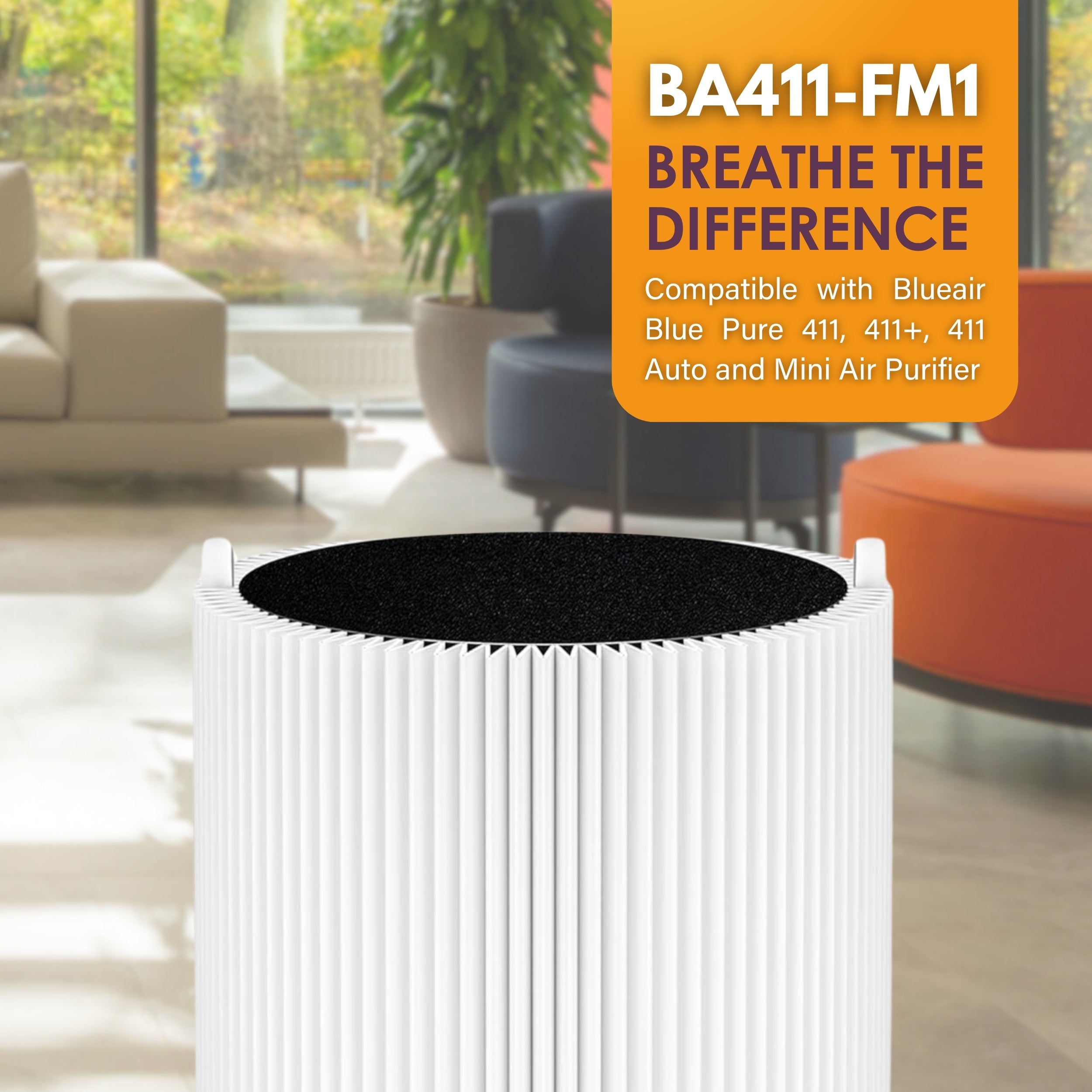 Filter-Monster Replacement for Blueair Blue Pure 411 Particle and Carbon Filter