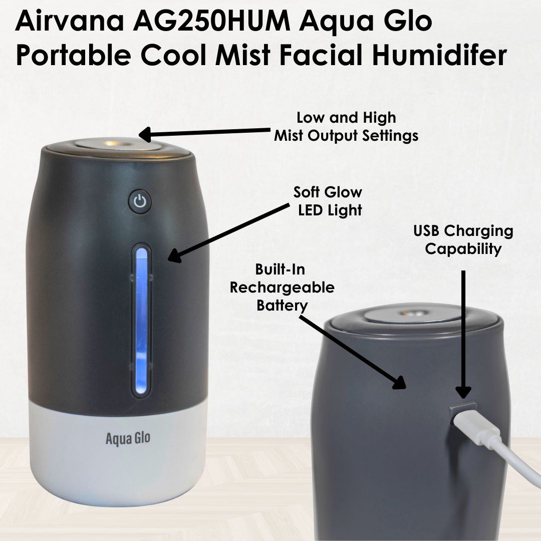 Aqua Glo Portable Cool Mist Facial Humidifier AG250HUM