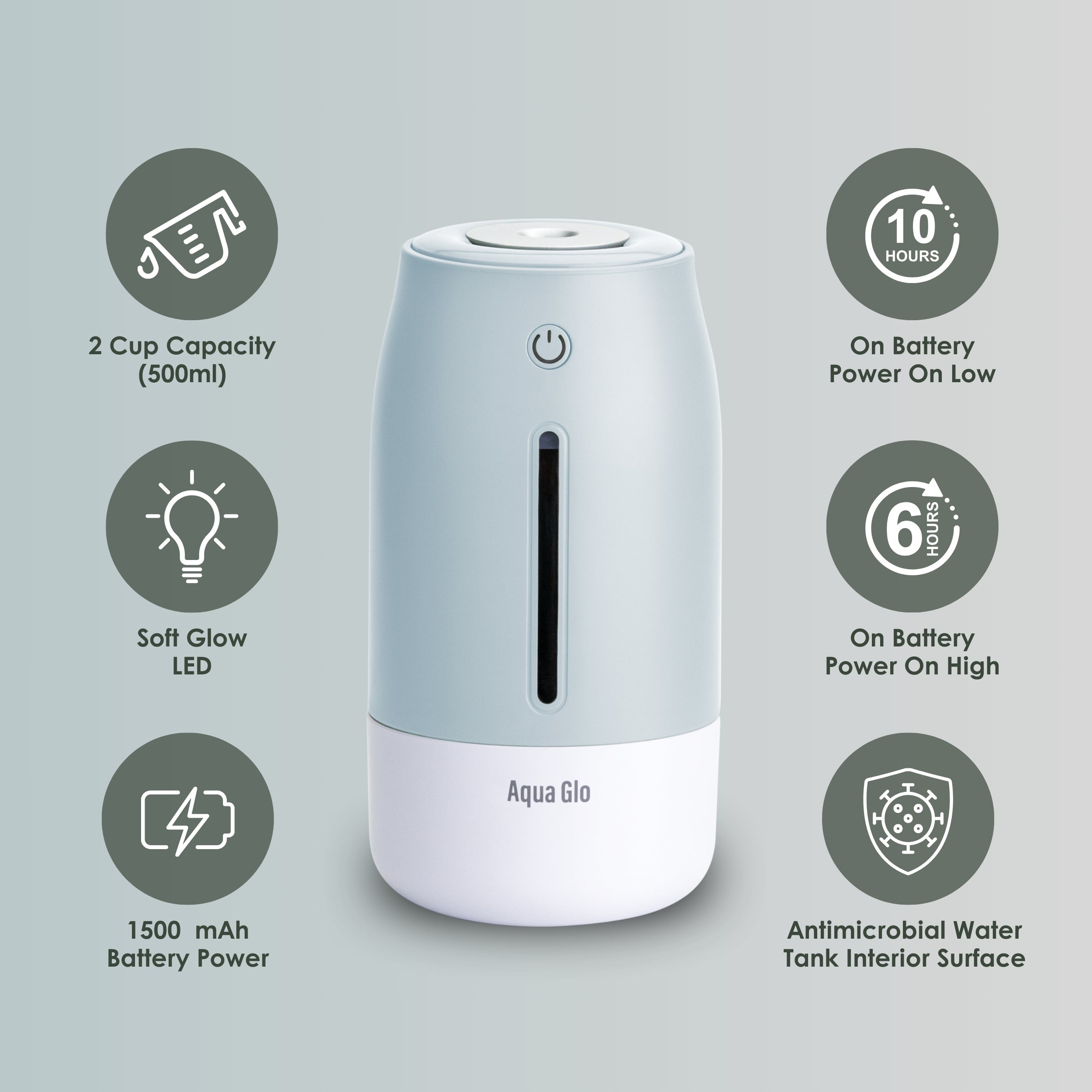 Aqua Glo Portable Cool Mist Facial Humidifier AG260HUM