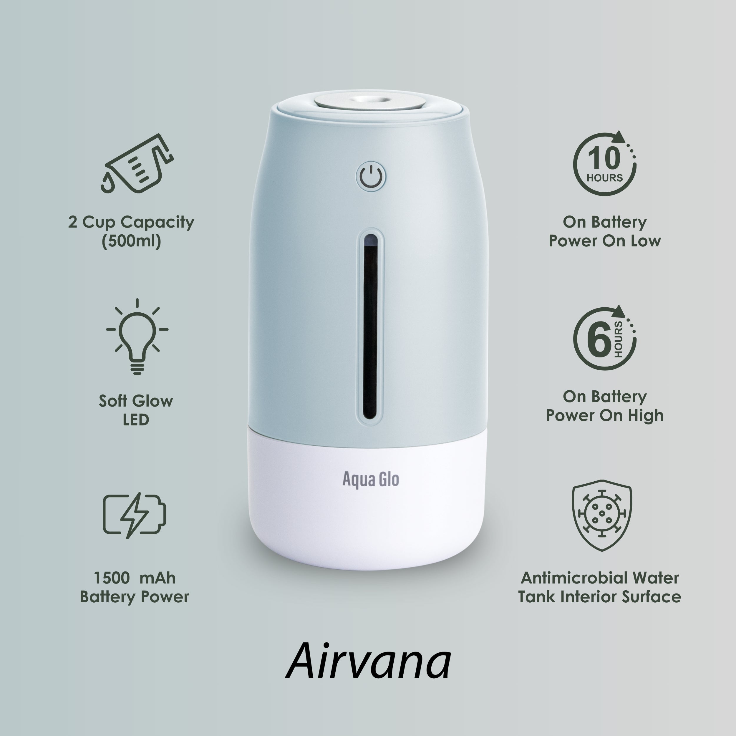 Aqua Glo Portable Cool Mist Facial Humidifier AG260HUM