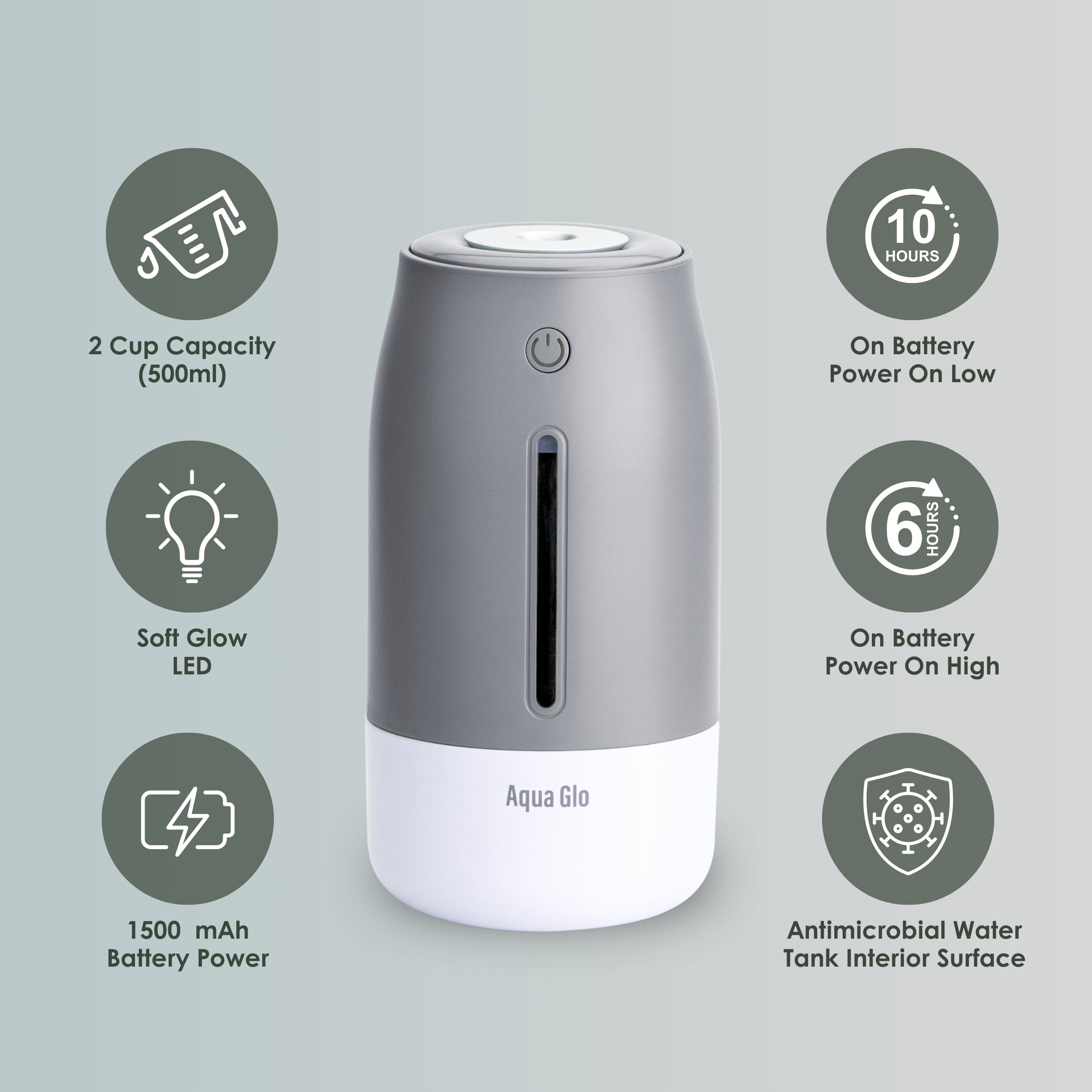 Aqua Glo Portable Cool Mist Facial Humidifier AG260HUM