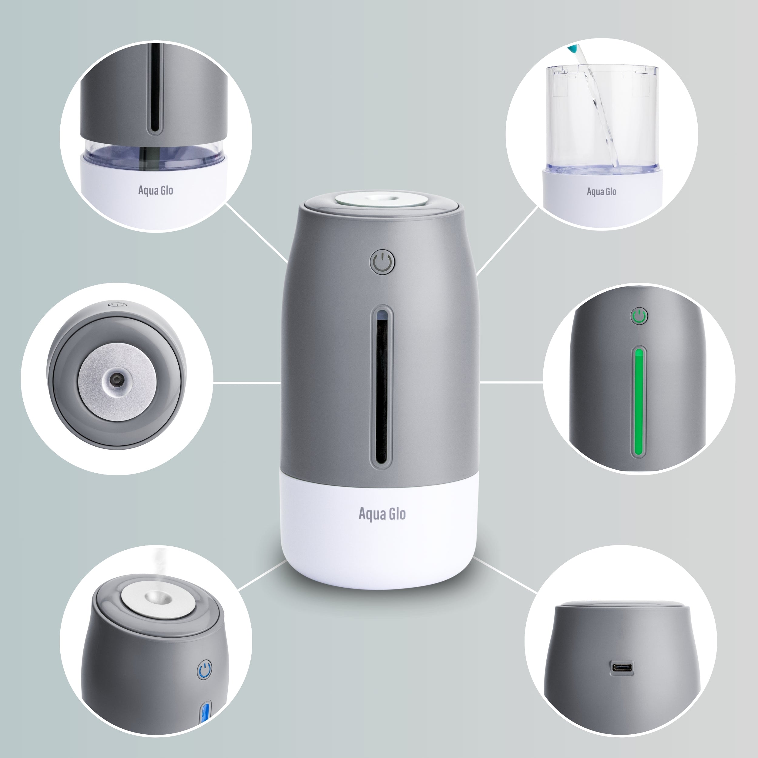 Aqua Glo Portable Cool Mist Facial Humidifier AG260HUM