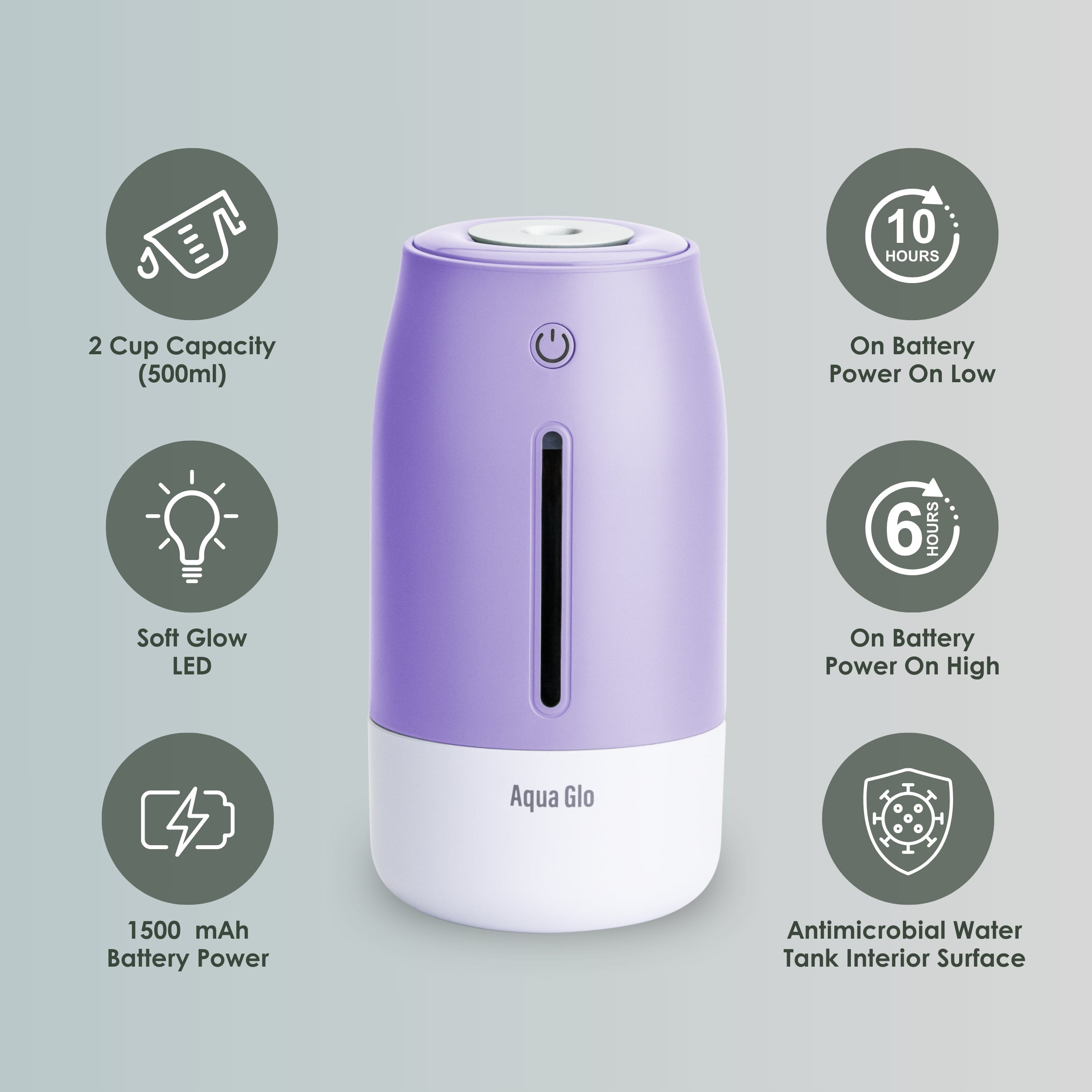 Aqua Glo Portable Cool Mist Facial Humidifier AG260HUM