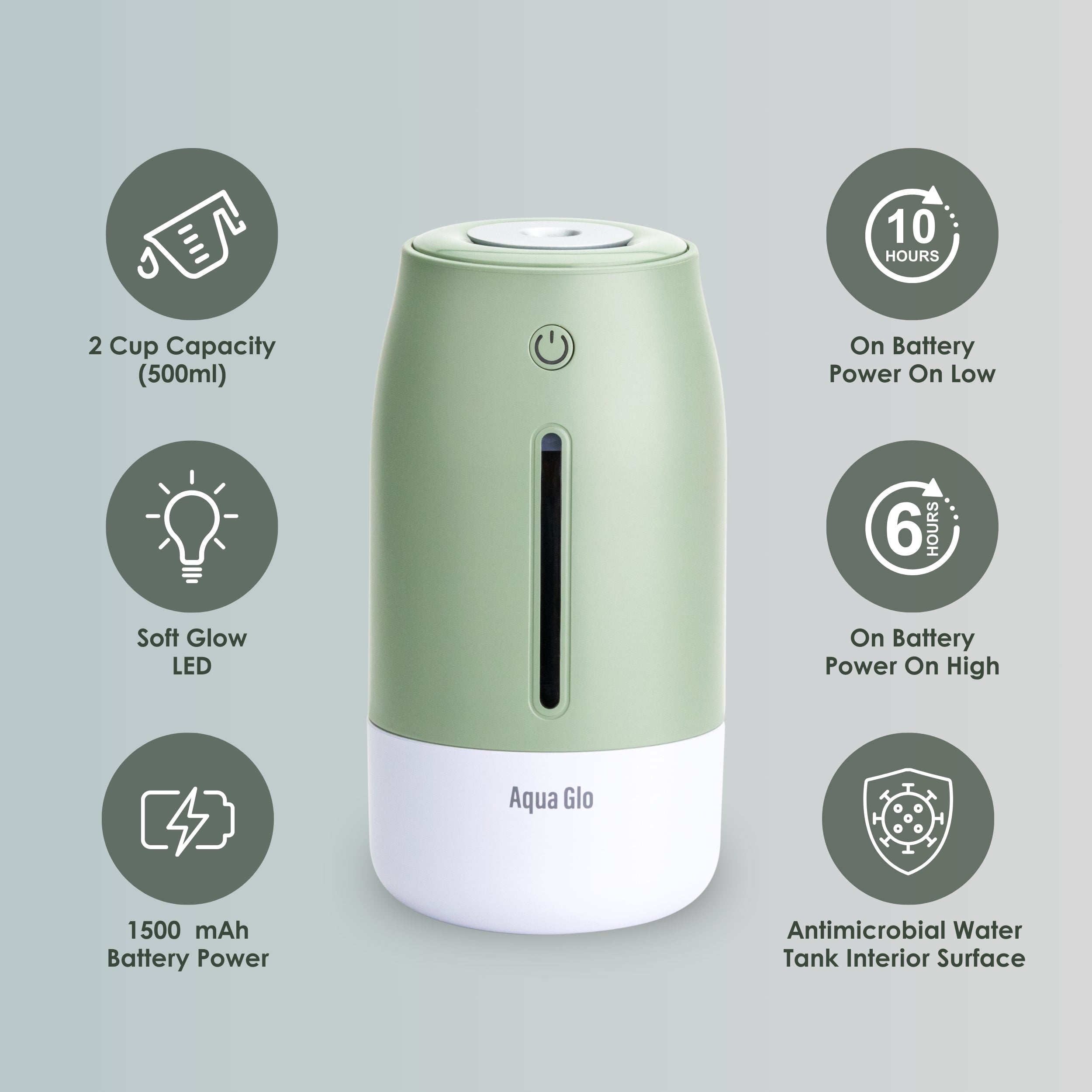 Aqua Glo Portable Cool Mist Facial Humidifier AG260HUM