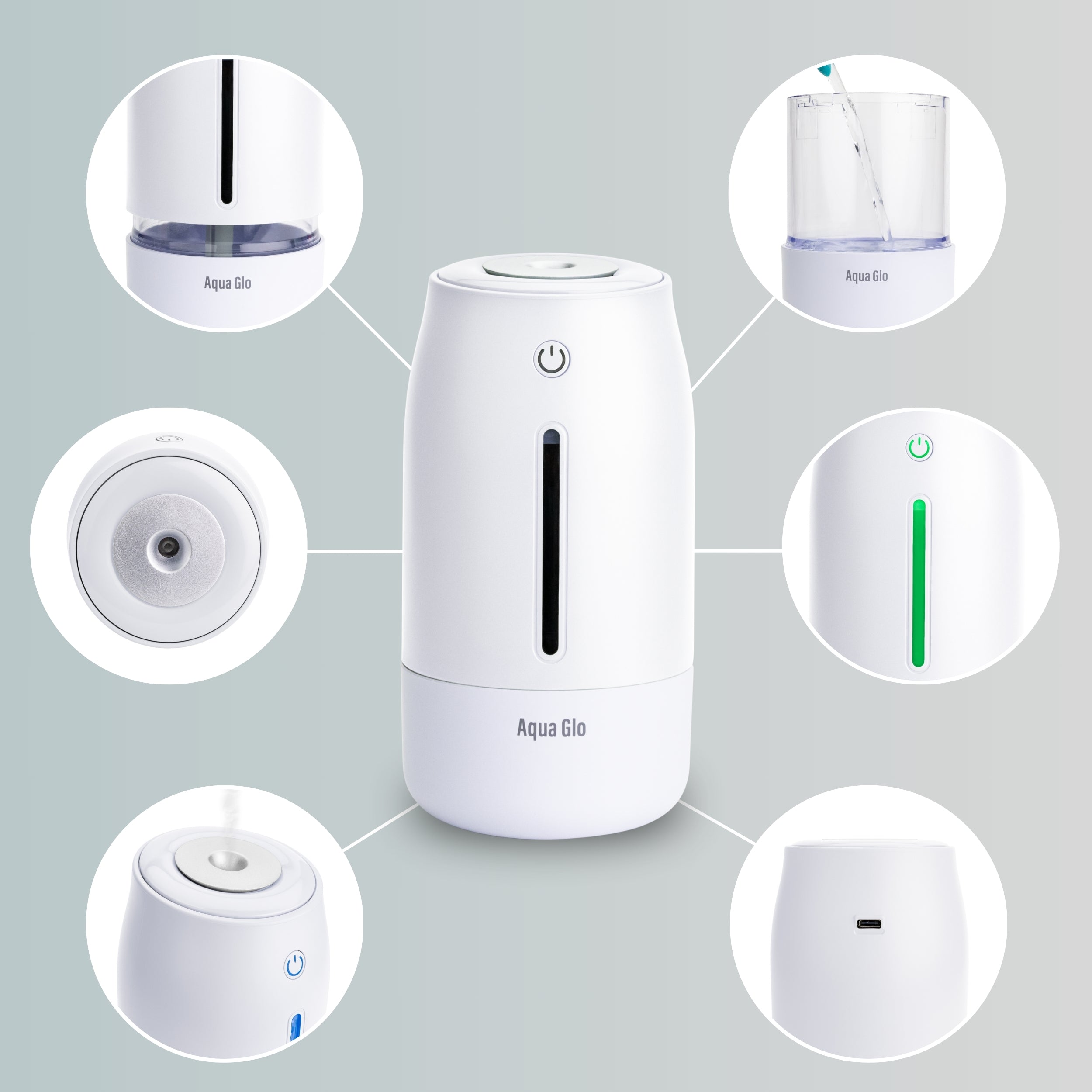 Aqua Glo Portable Cool Mist Facial Humidifier AG260HUM