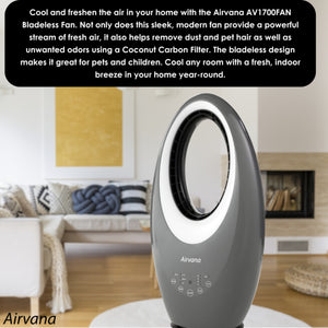 Airvana Bladeless Vortex Fan with Filter and Remote AV1700FAN