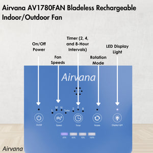 Airvana Bladeless Rechargeable Indoor/Outdoor Fan