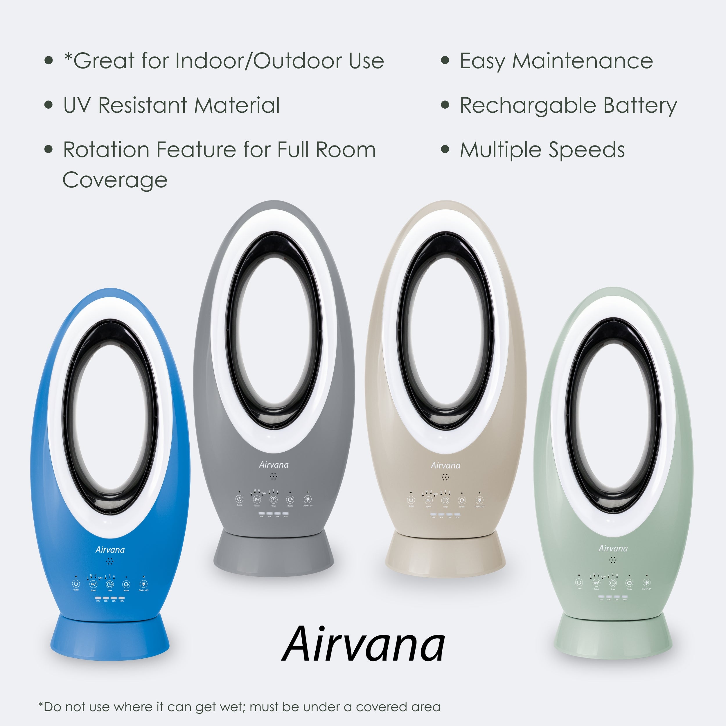 Airvana Bladeless Rechargeable Indoor/Outdoor Fan AV1880FAN