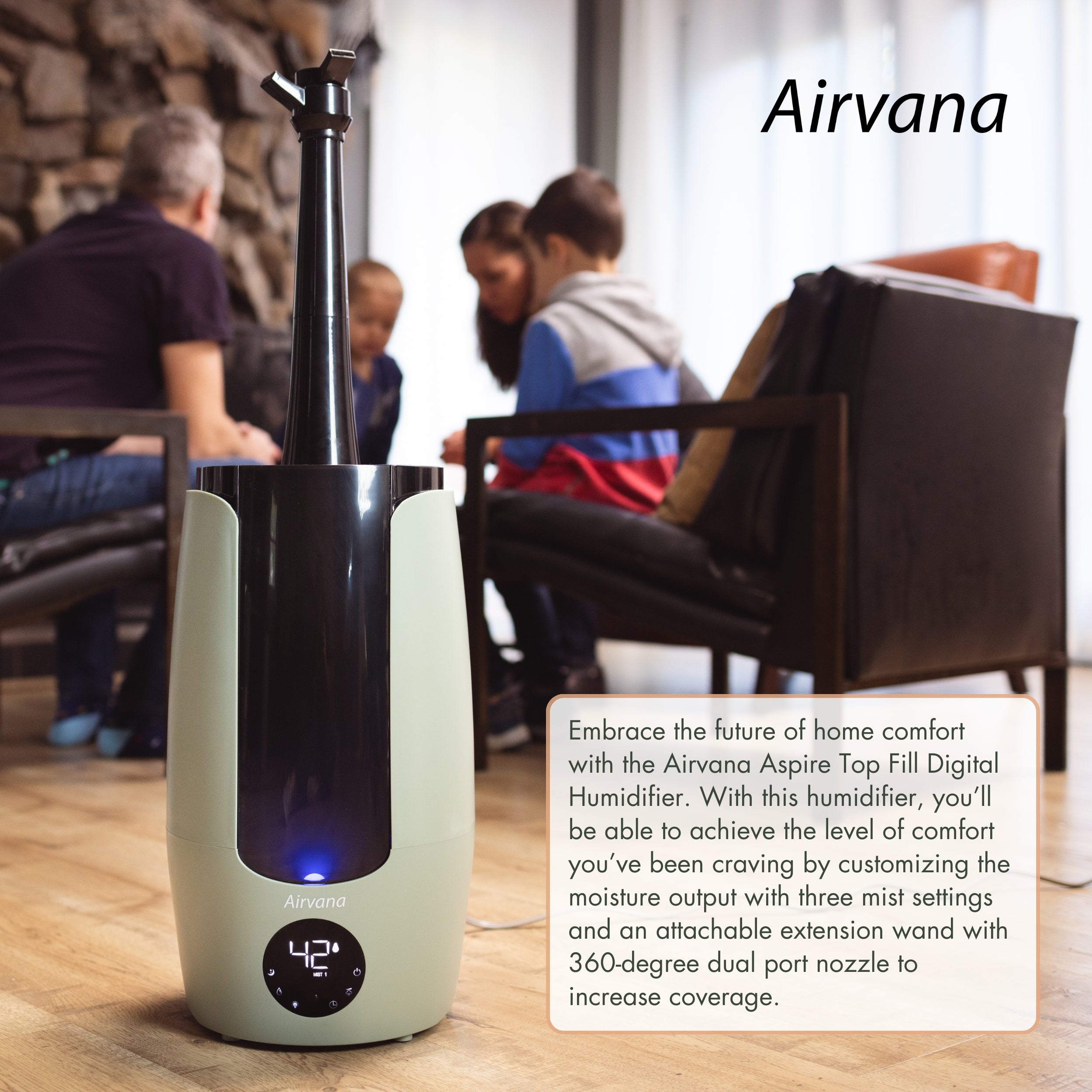 Airvana Aspire 2.25 Gallon Top Fill Digital Humidifier AV200HUM