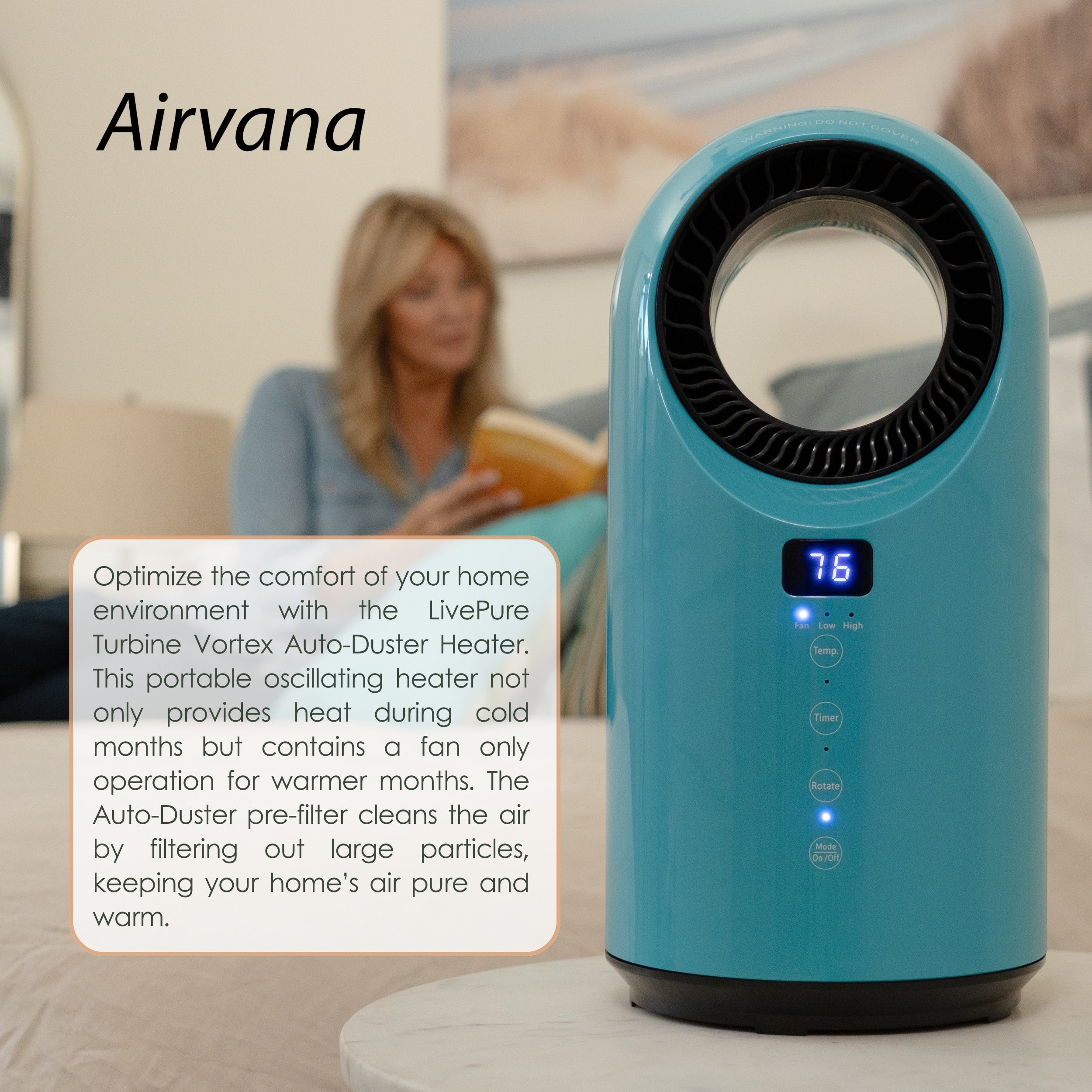 Airvana Turbine Vortex Auto-Duster Heater AV2200HTR
