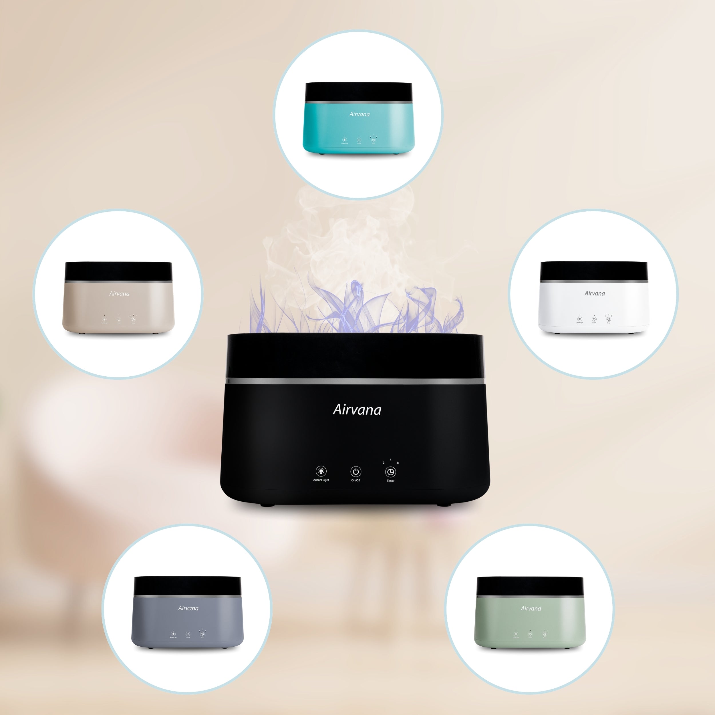 Airvana  AquaFlame Ultrasonic .75 Gal Humidifier AV300HUM