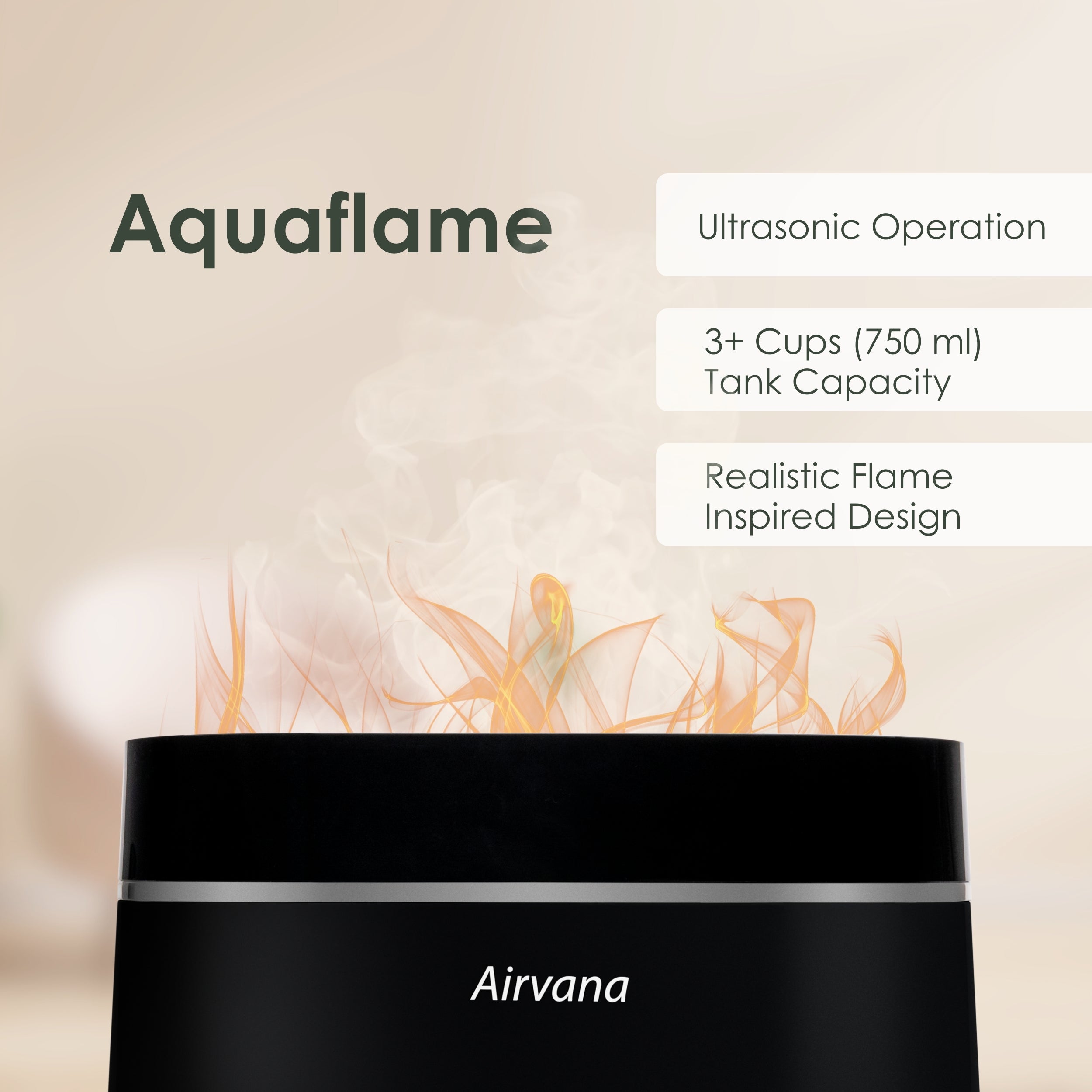 Airvana  AquaFlame Ultrasonic .75 Gal Humidifier AV300HUM