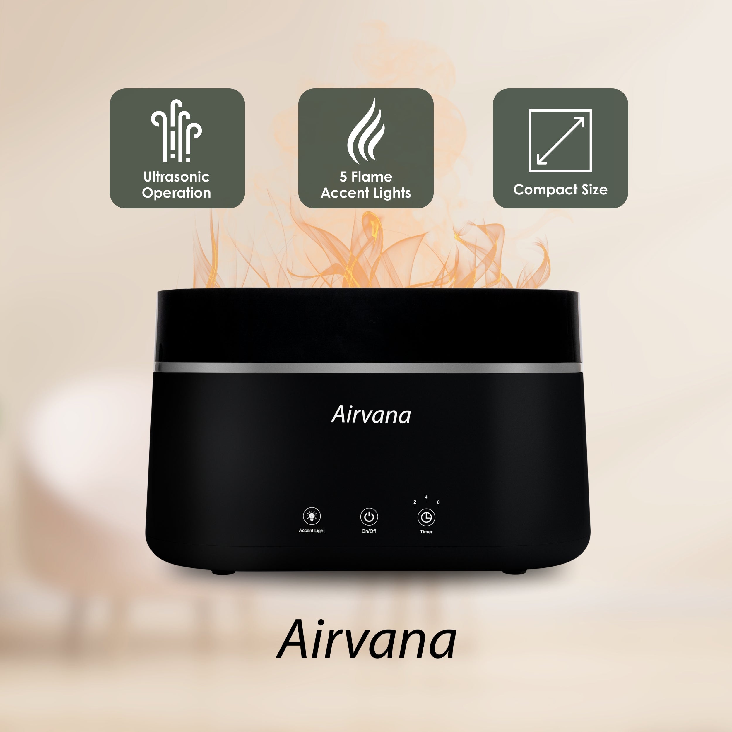 Airvana  AquaFlame Ultrasonic .75 Gal Humidifier AV300HUM