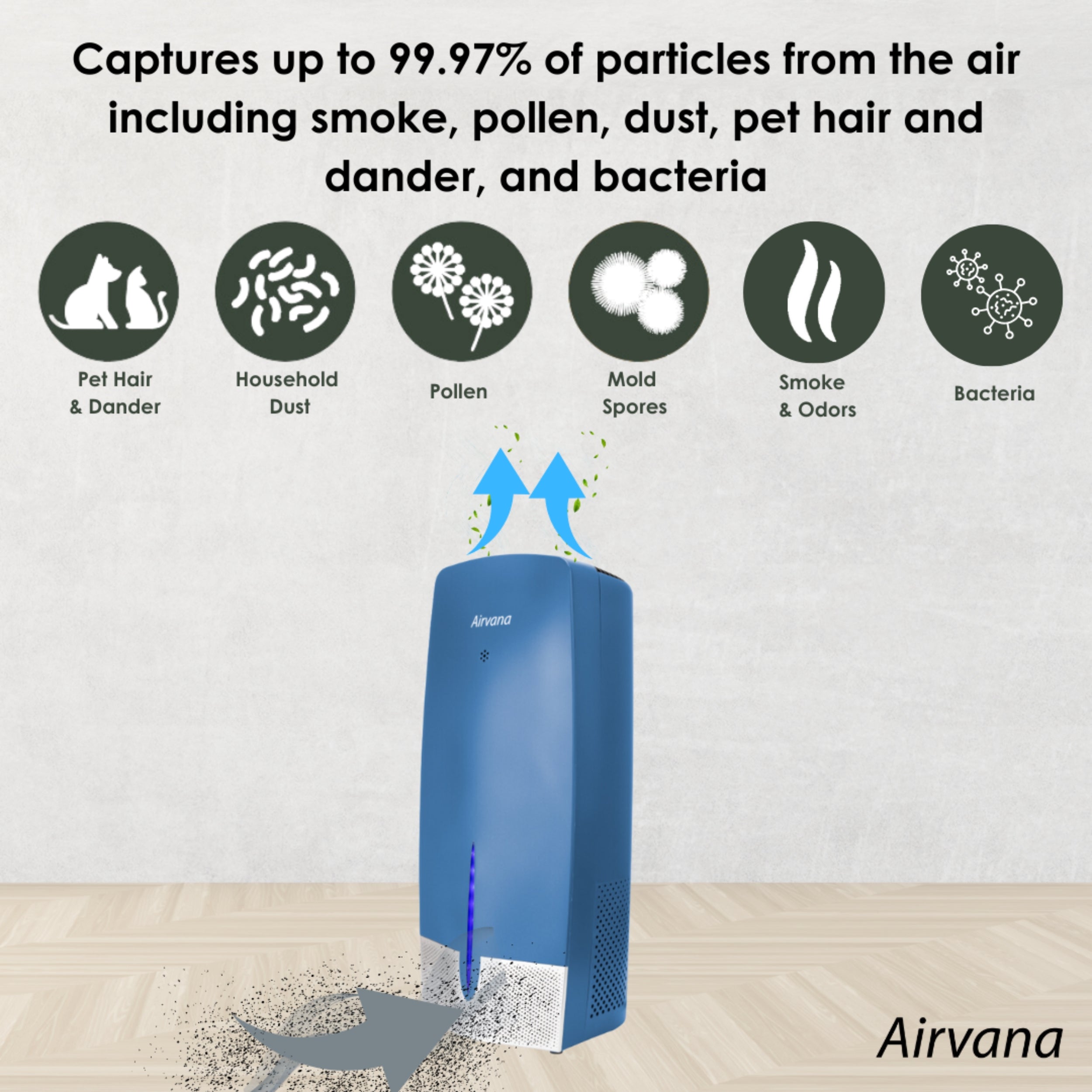 Airvana Capri True HEPA Air Purifier w/Granular Carbon Insert AV470THP