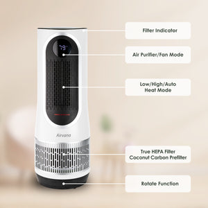 Airvana 3 in 1 Air Purifier, Fan and Heater, AV520APHTR