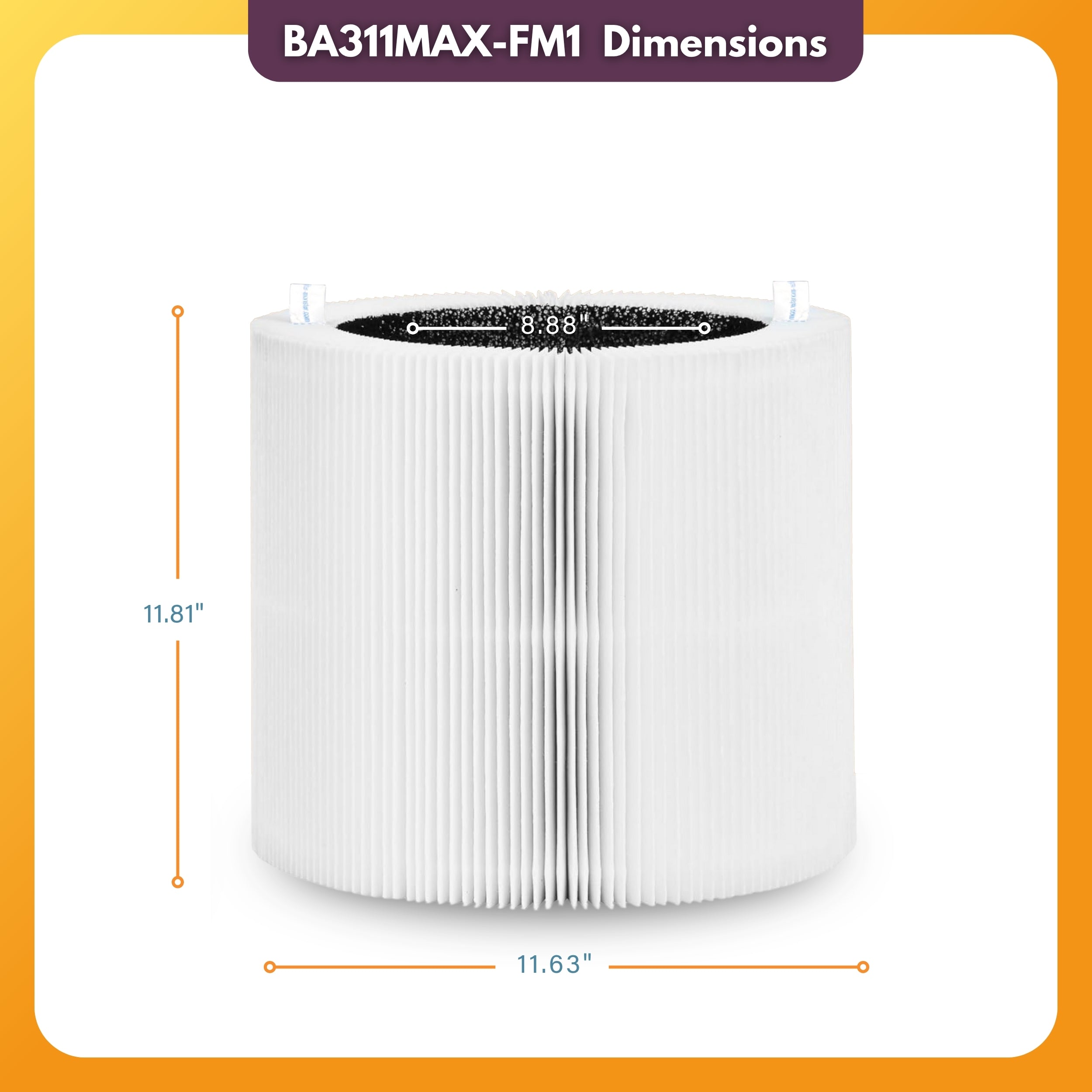 Filter-Monster HEPA Filter Replacement Compatible with Blueair Blue Pure 311i MAX Air Purifier