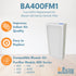 Filter-Monster Replacement Filter Compatible with Blueair 400 Series Particle Filter; for Classic Air Purifier Models 402, 403, 405, 410, 450E, 455EB, 480i,