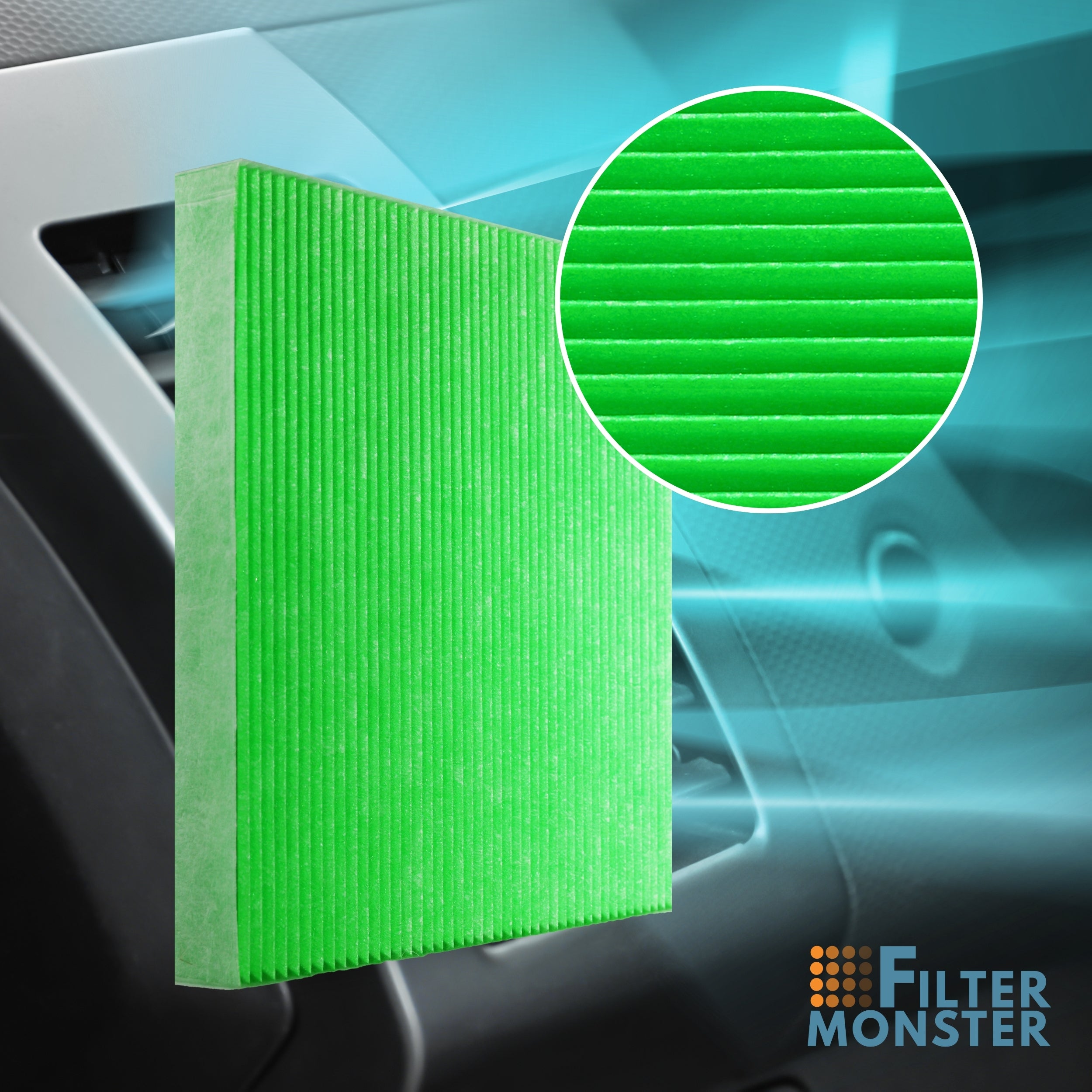 Filter-Monster Cabin Air Filter- Compatible with Acura ILX, MDX, RDX, RL, RLX, TL, TLX, TSX, ZDX and Honda Accord, CR-V, CR-Z, Civic, Crosstour, Odyssey, Passport, Pilot, Ridgeline