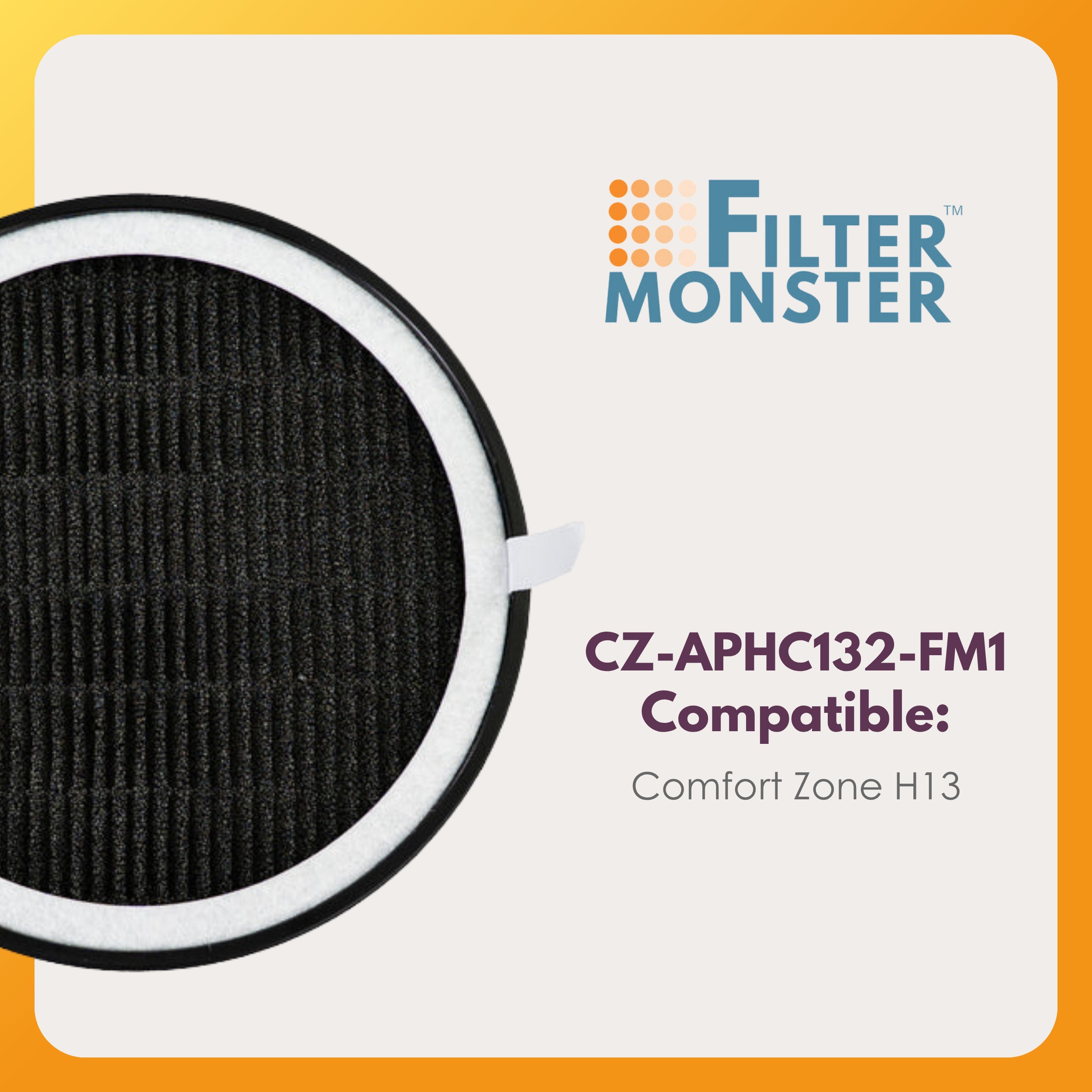 Filter-Monster Replacement 2 Pack for Comfort Zone H13 filters