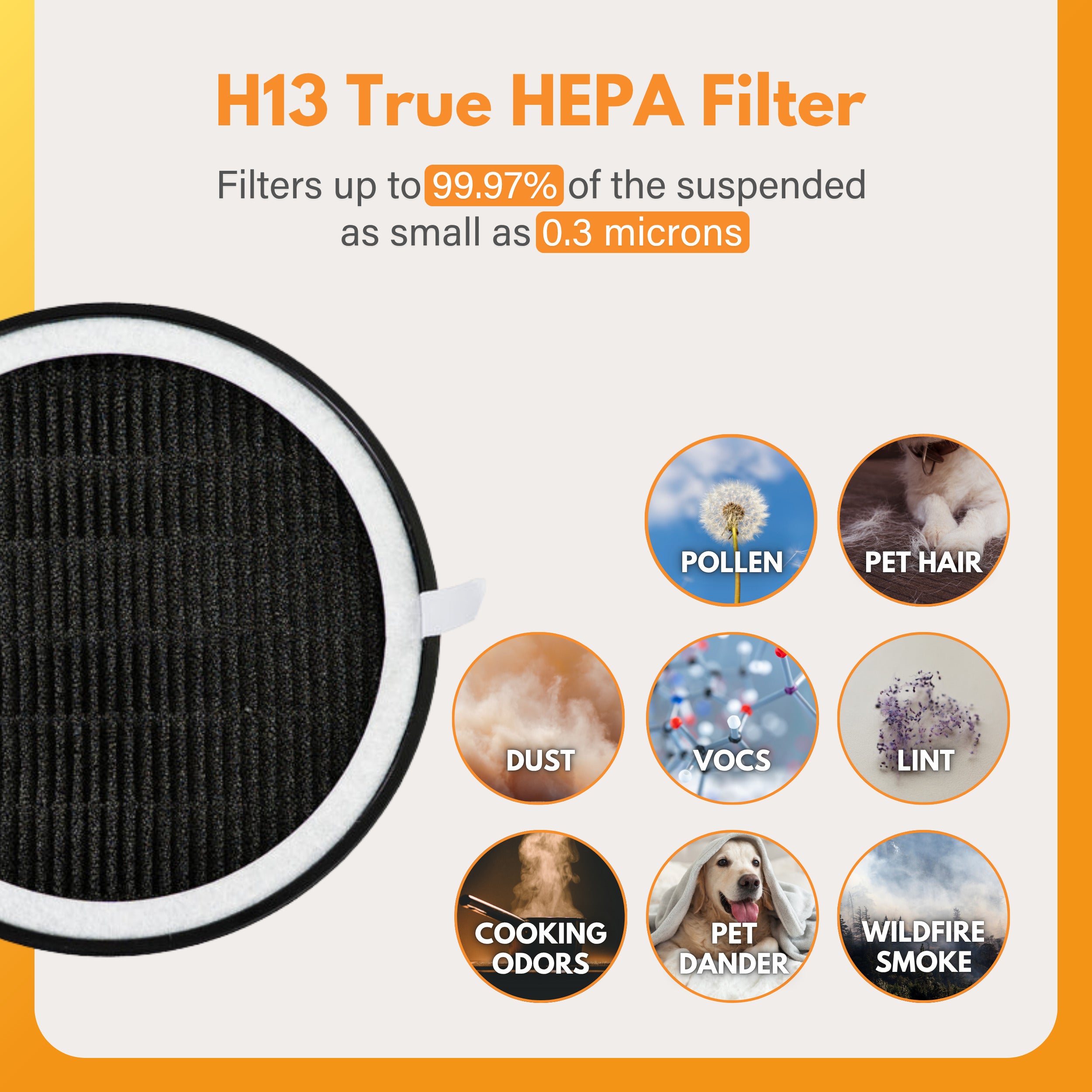 Filter-Monster Replacement 2 Pack for Comfort Zone H13 filters