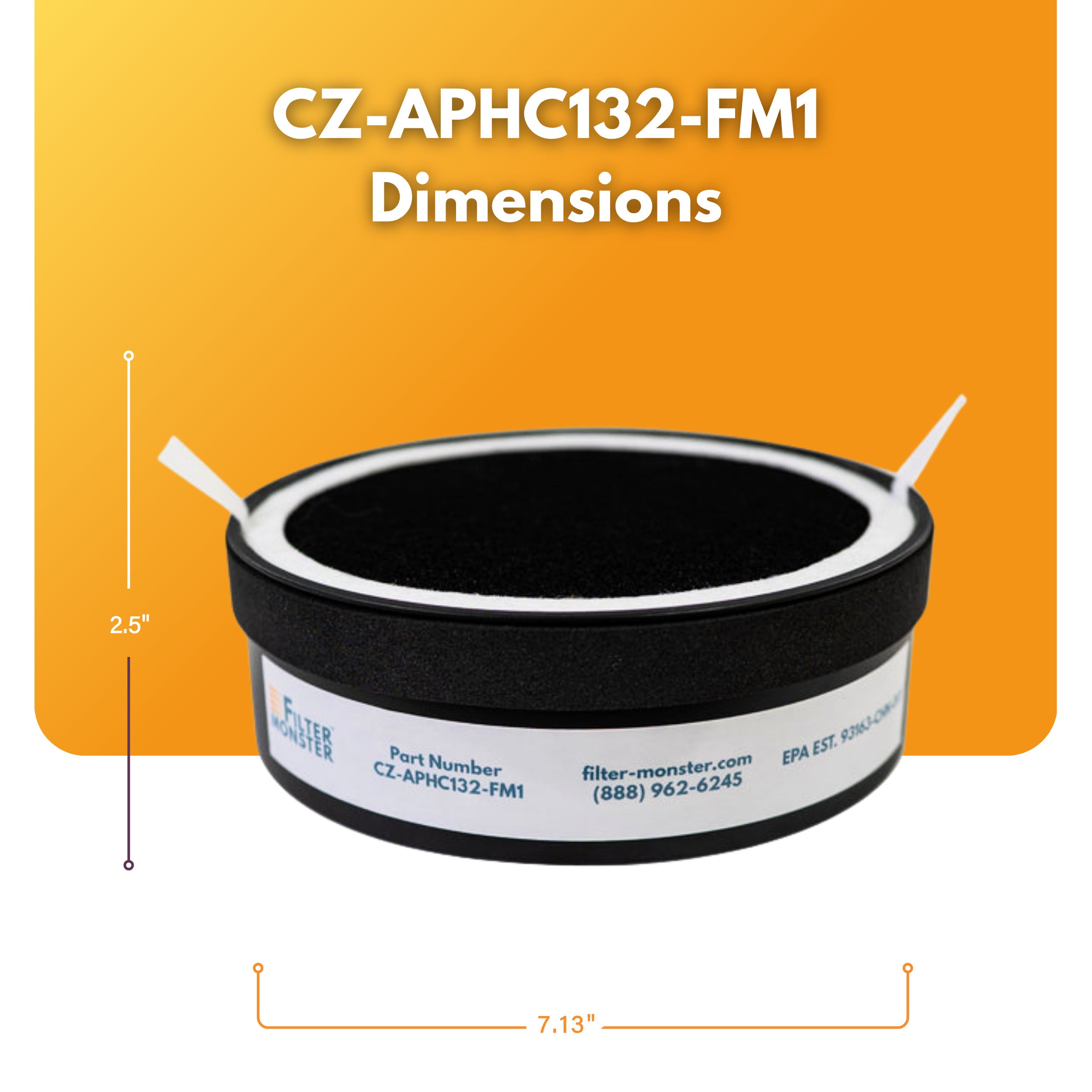 Filter-Monster Replacement 2 Pack for Comfort Zone H13 filters