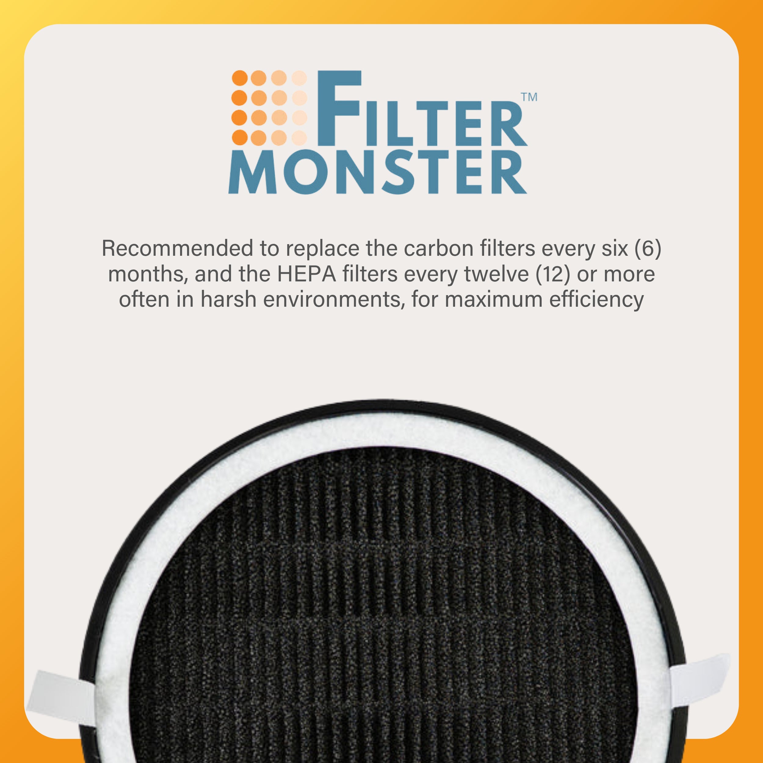 Filter-Monster Replacement 2 Pack for Comfort Zone H13 filters