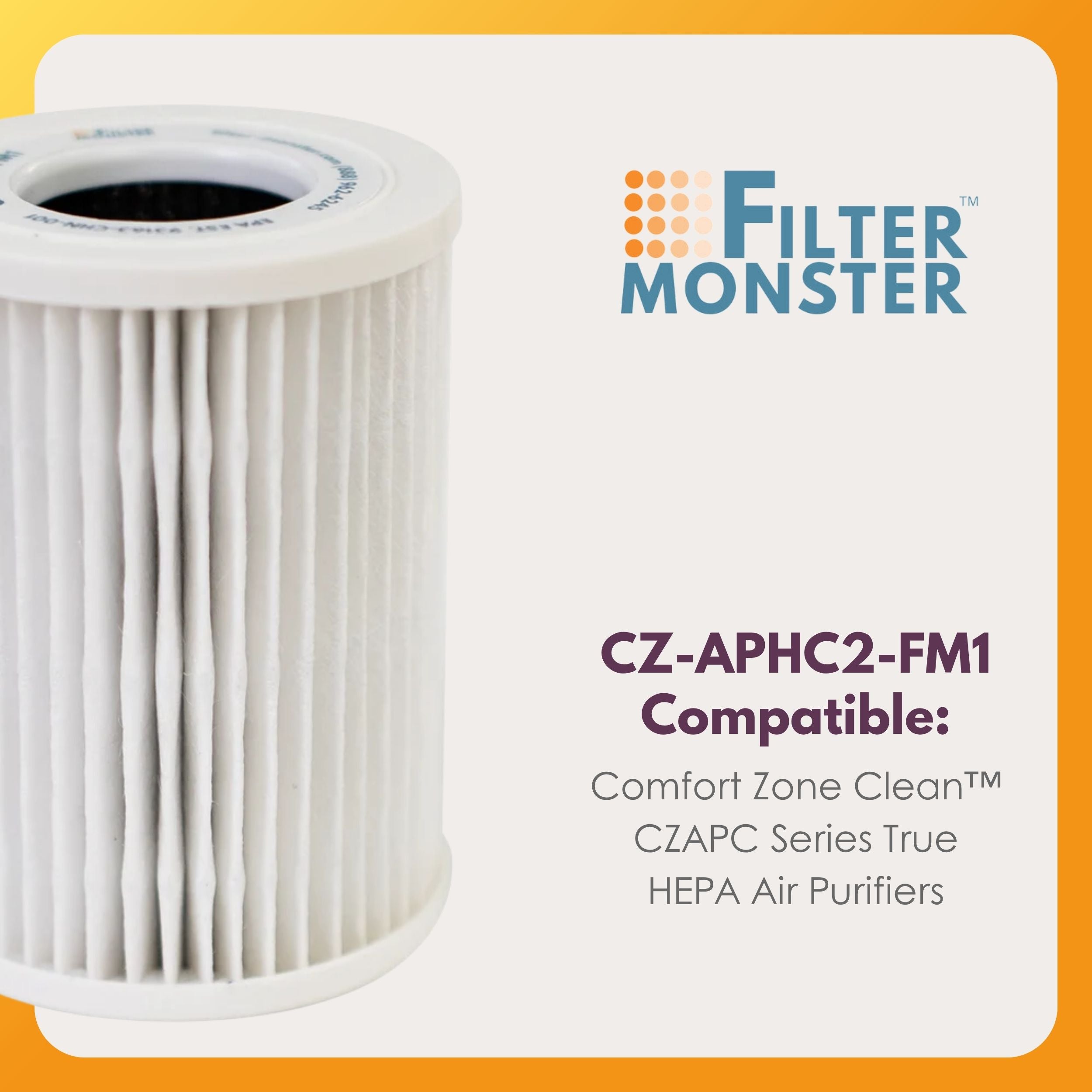 Filter-Monster Replacement 2 Pack for Comfort Zone HC filters
