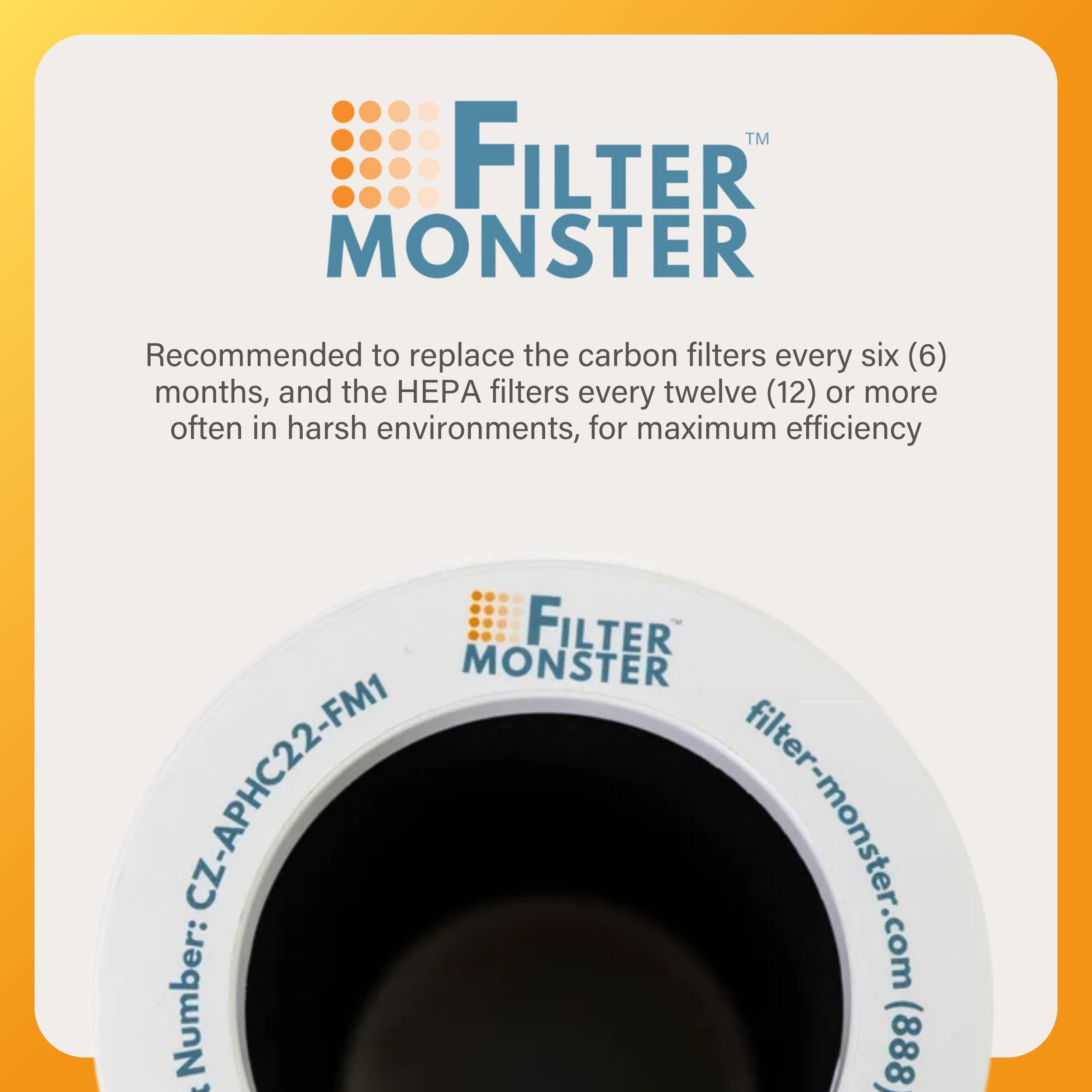 Filter-Monster Replacement 2 Pack for Comfort Zone H2 filters