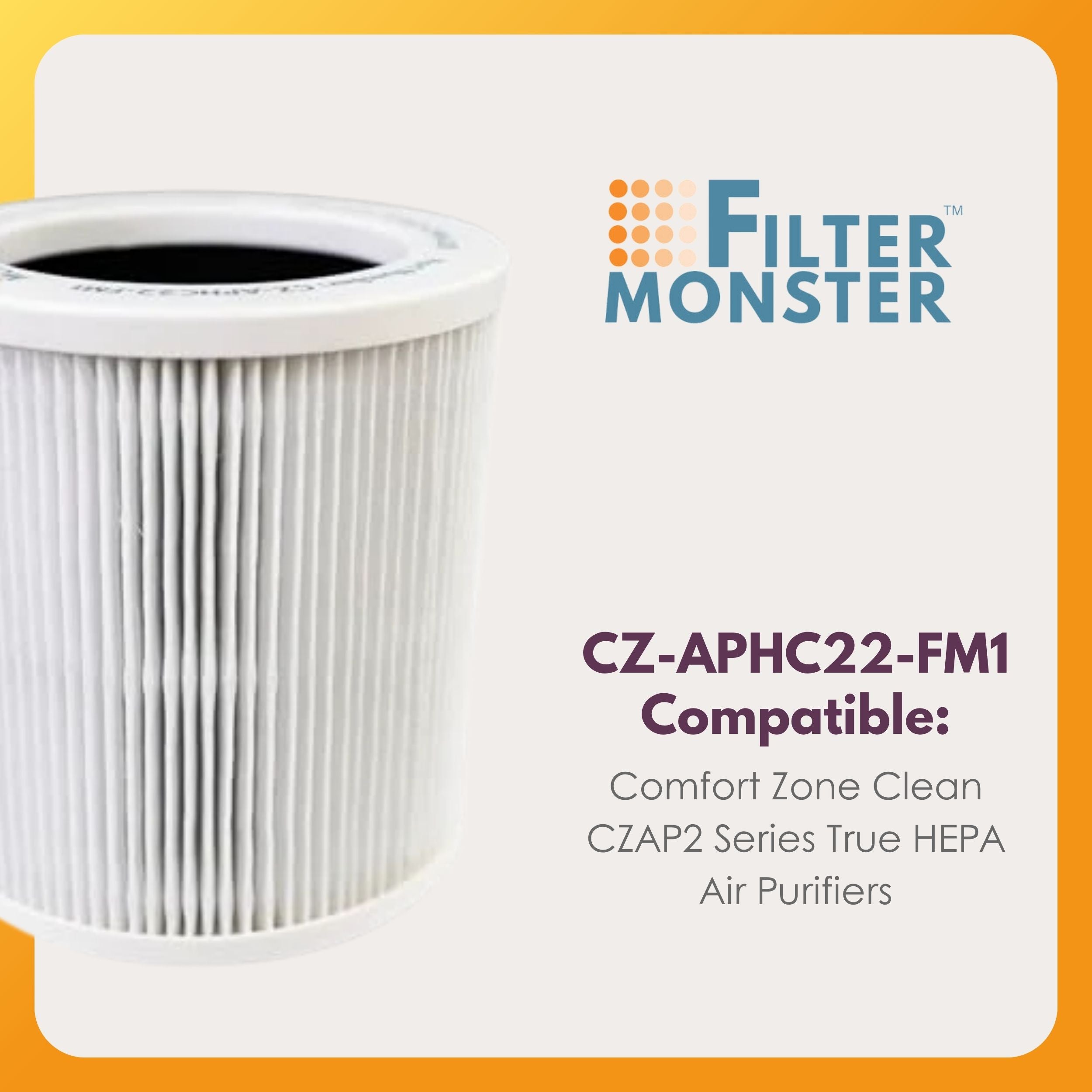 Filter-Monster Replacement 2 Pack for Comfort Zone H2 filters