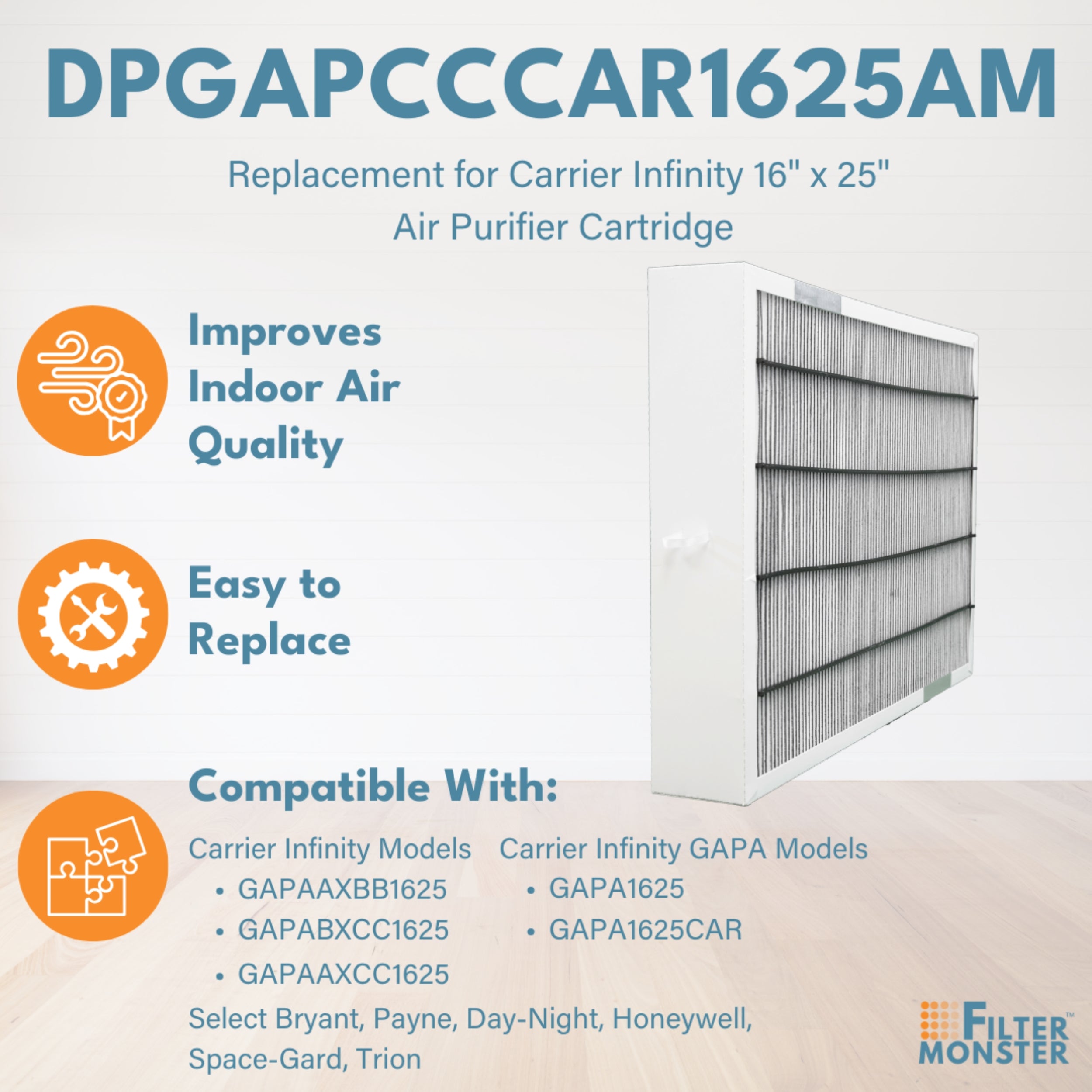 Replacement Compatiable with Bryant / Carrier Infinity MERV 15 Air Purifier Cartridge
