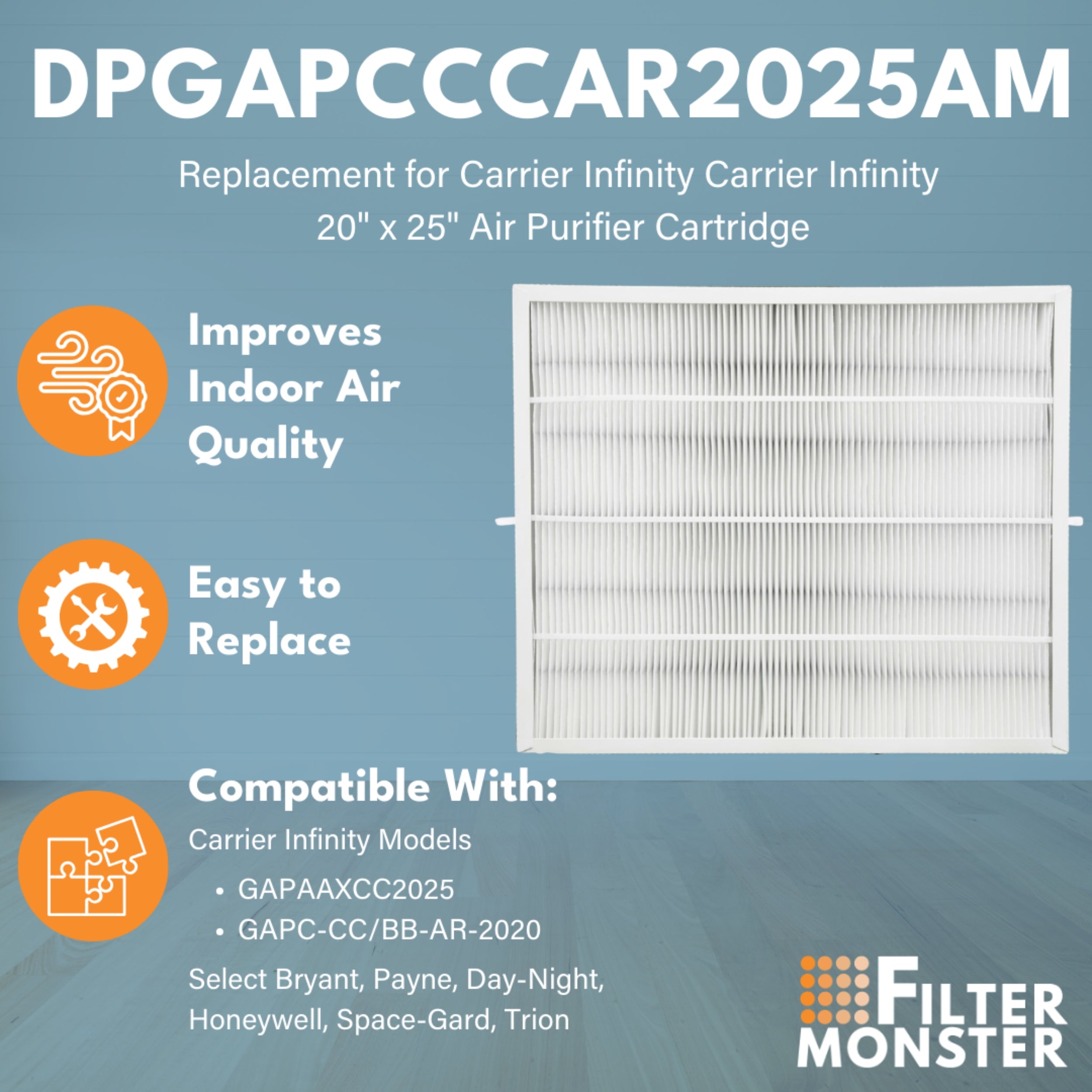 Replacement Compatiable with Bryant / Carrier Infinity MERV 15 Air Purifier Cartridge